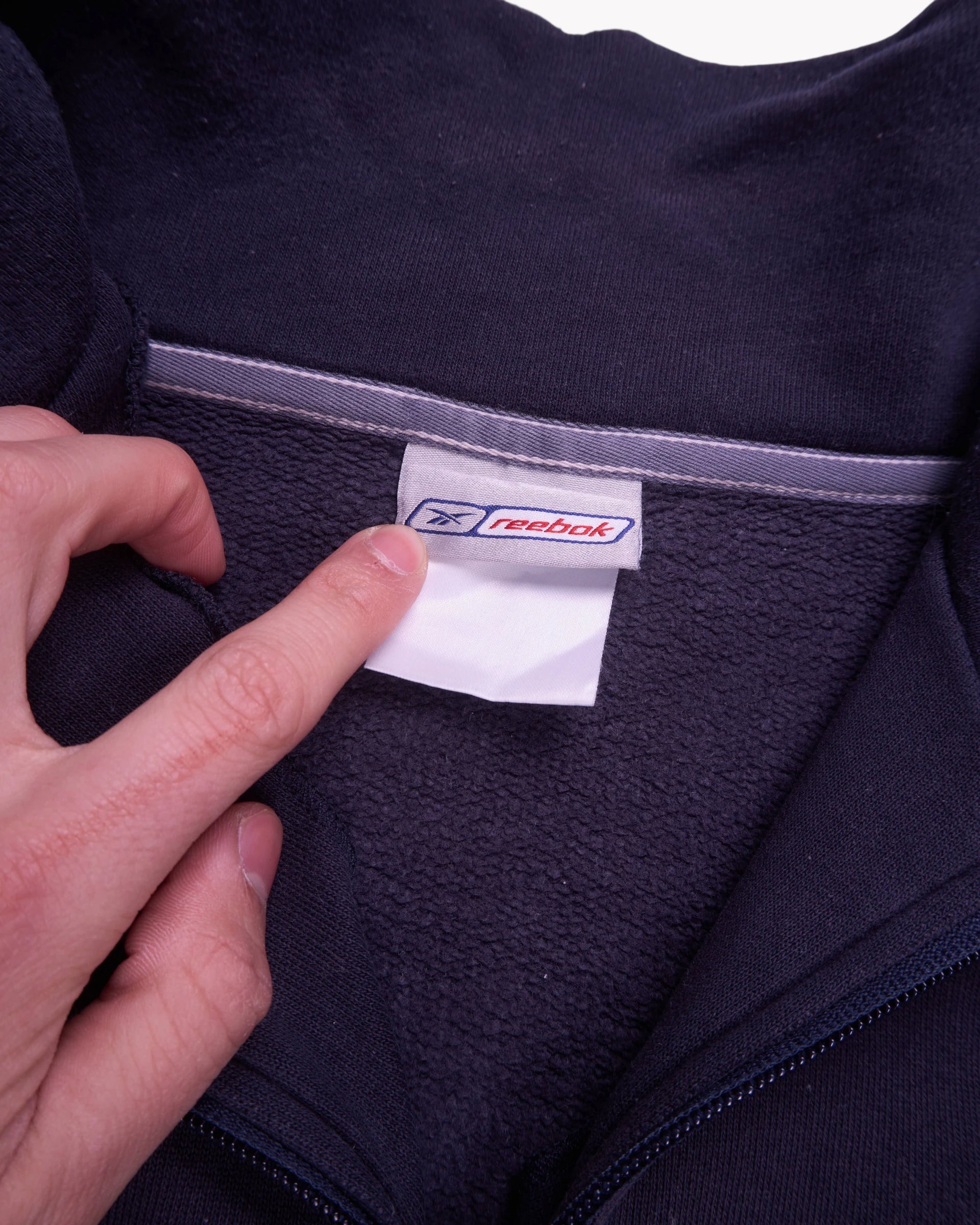 Reebok Navy Quarter-zip Sweater - L