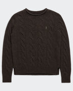 Ralph Lauren Brown Cable-knit Jumper - S