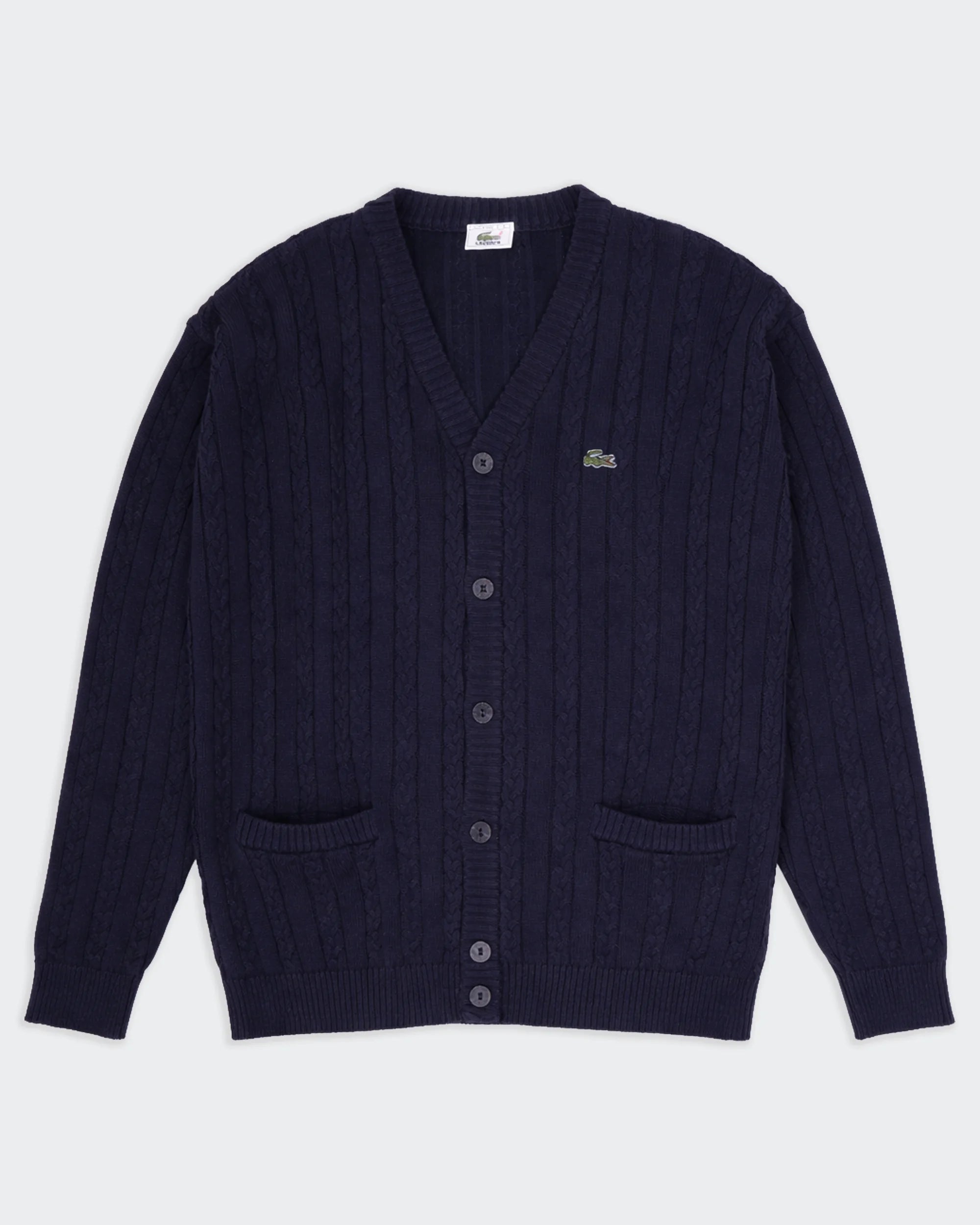 Lacoste Navy Button Cardigan - L