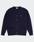 Lacoste Navy Button Cardigan - L