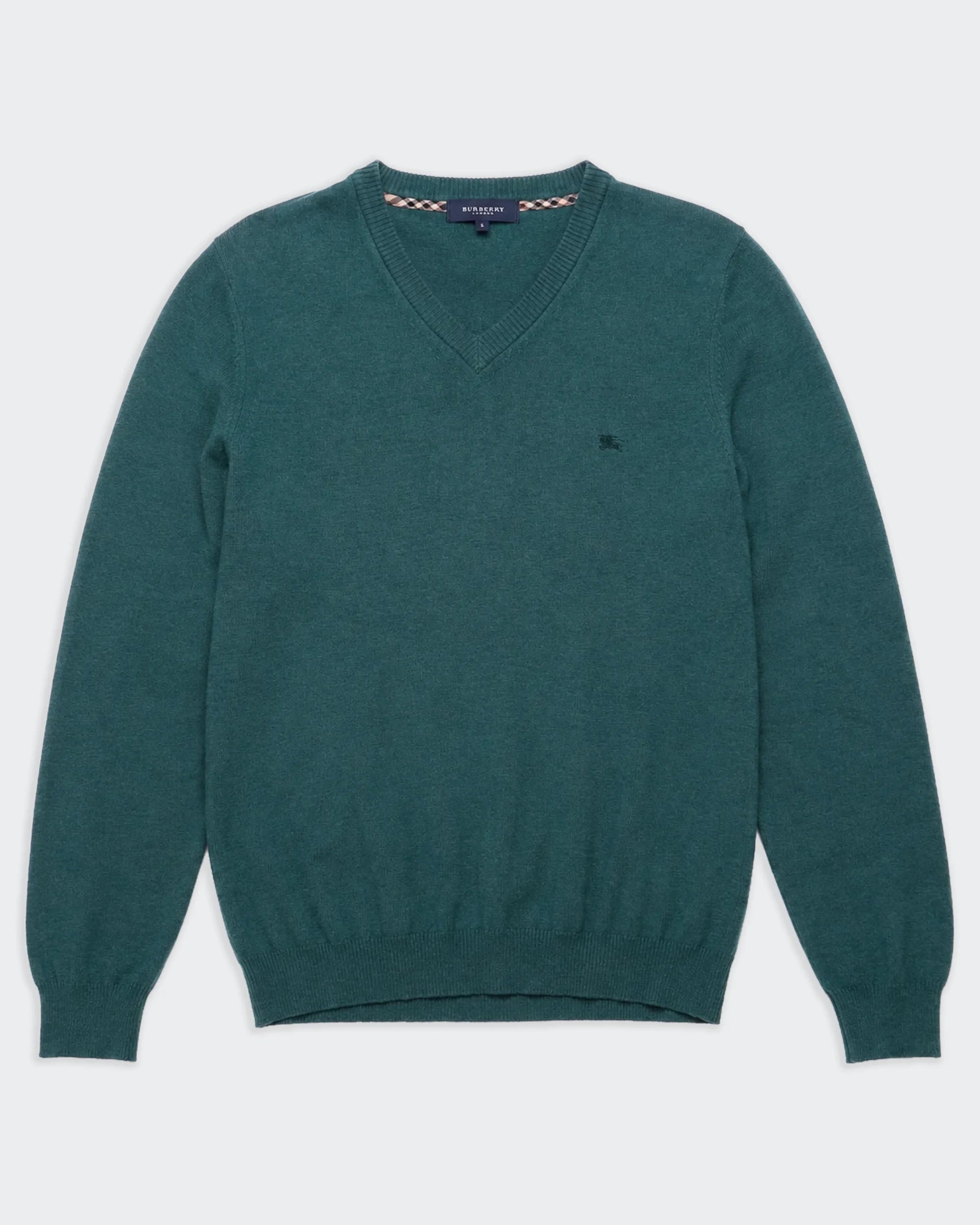 Burberry Green V-neck Jumper - M