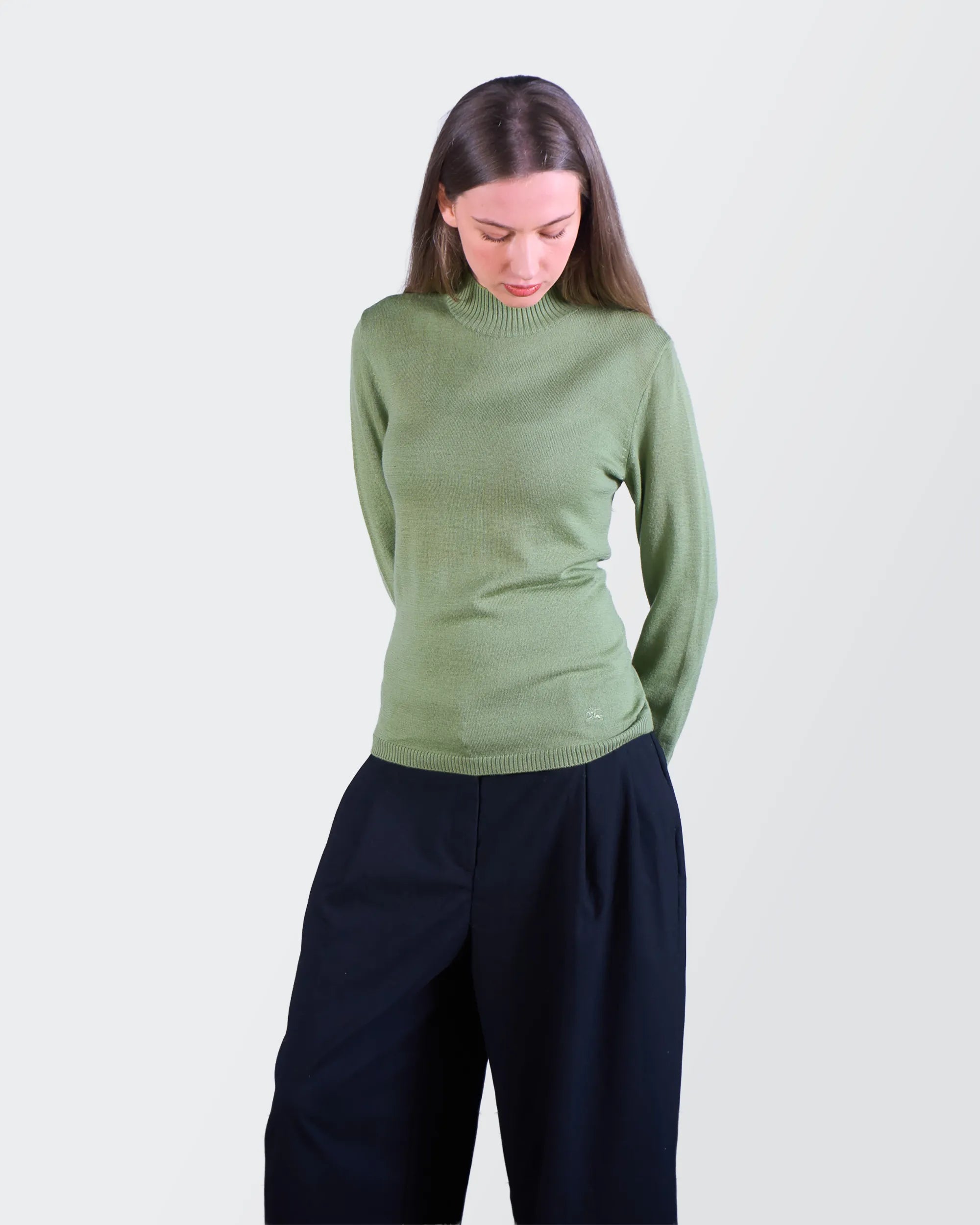 Burberry Green Turtleneck Jumper - S