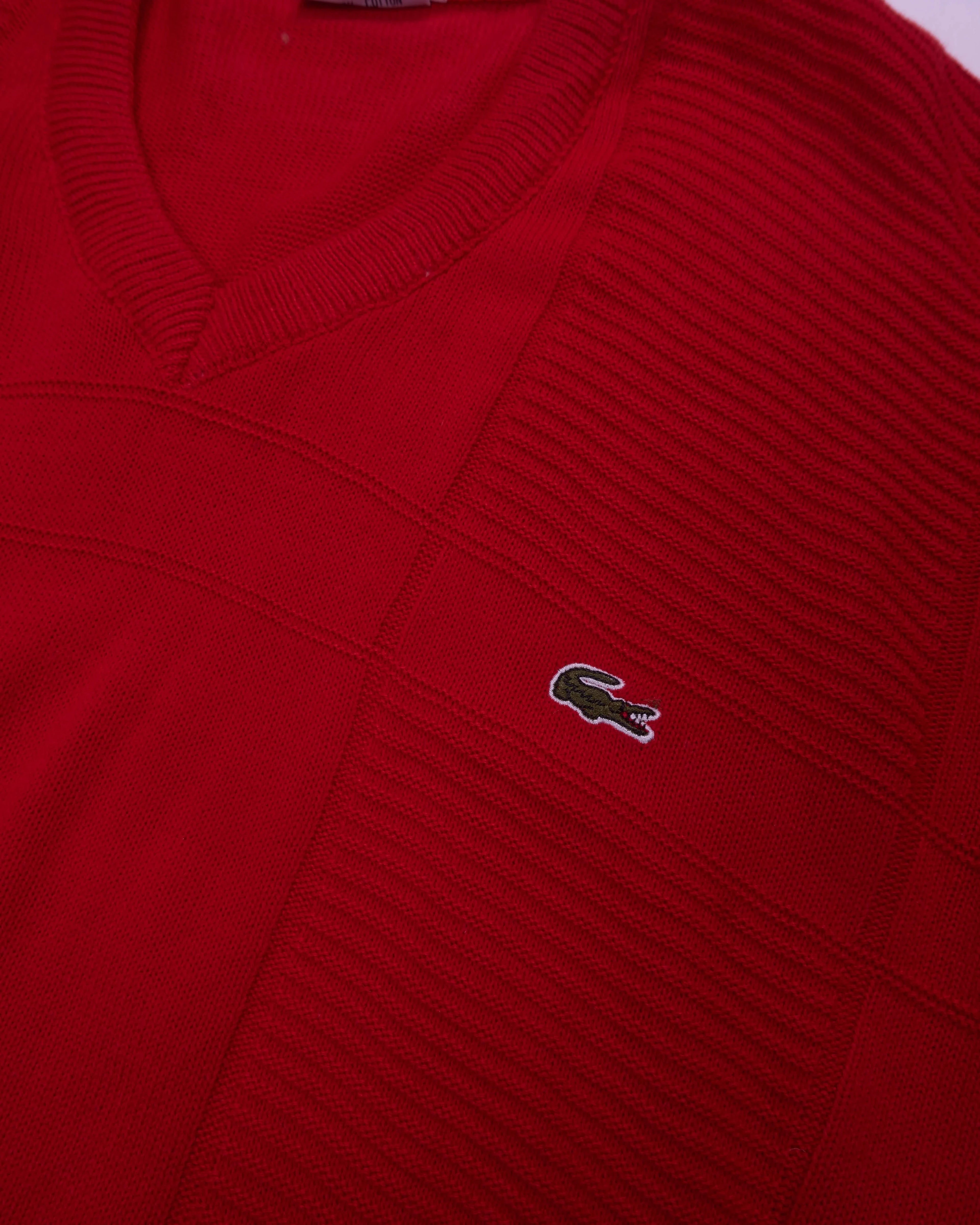 Lacoste Red Crewneck Jumper -