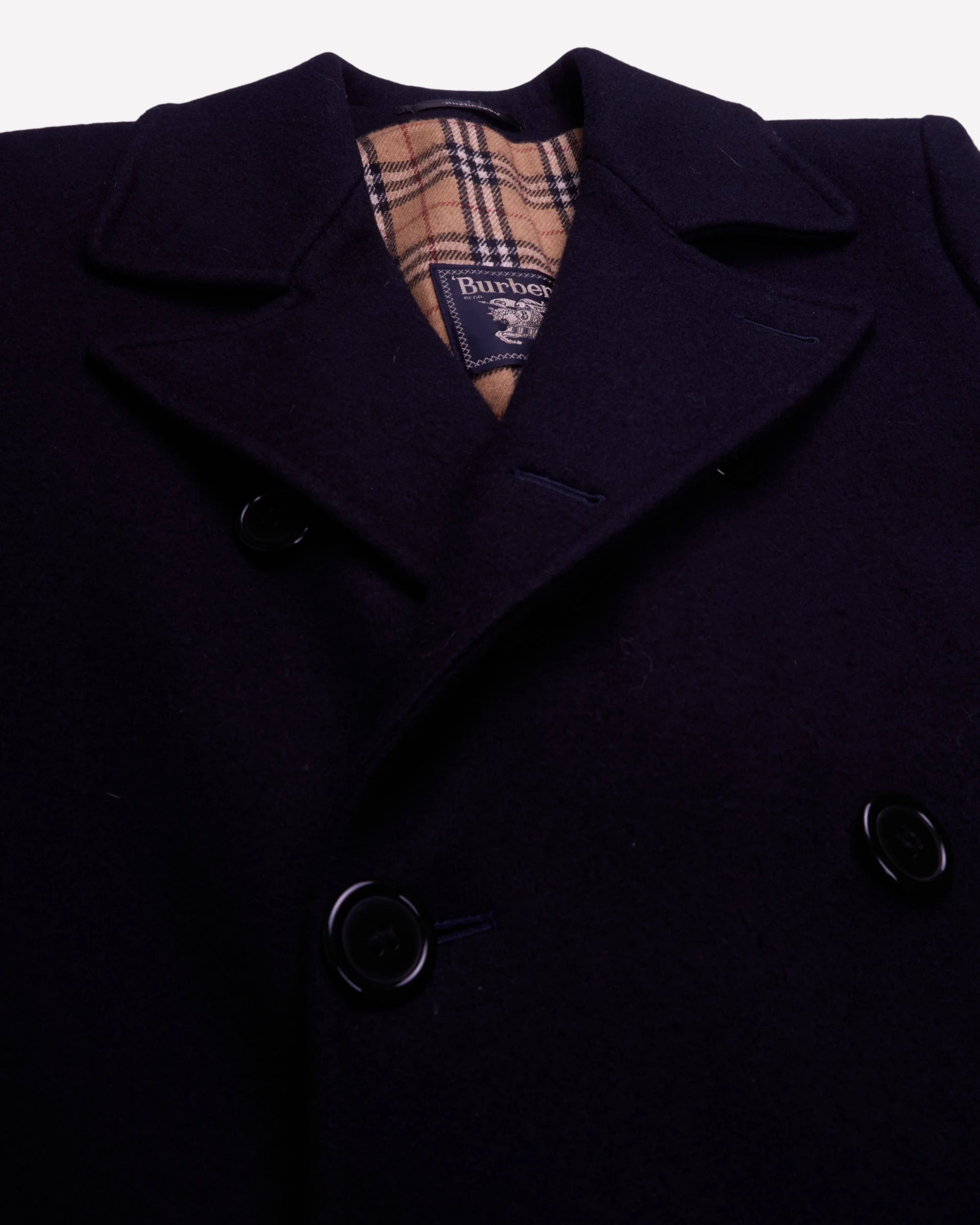 Burberry Navy Overcoat - M
