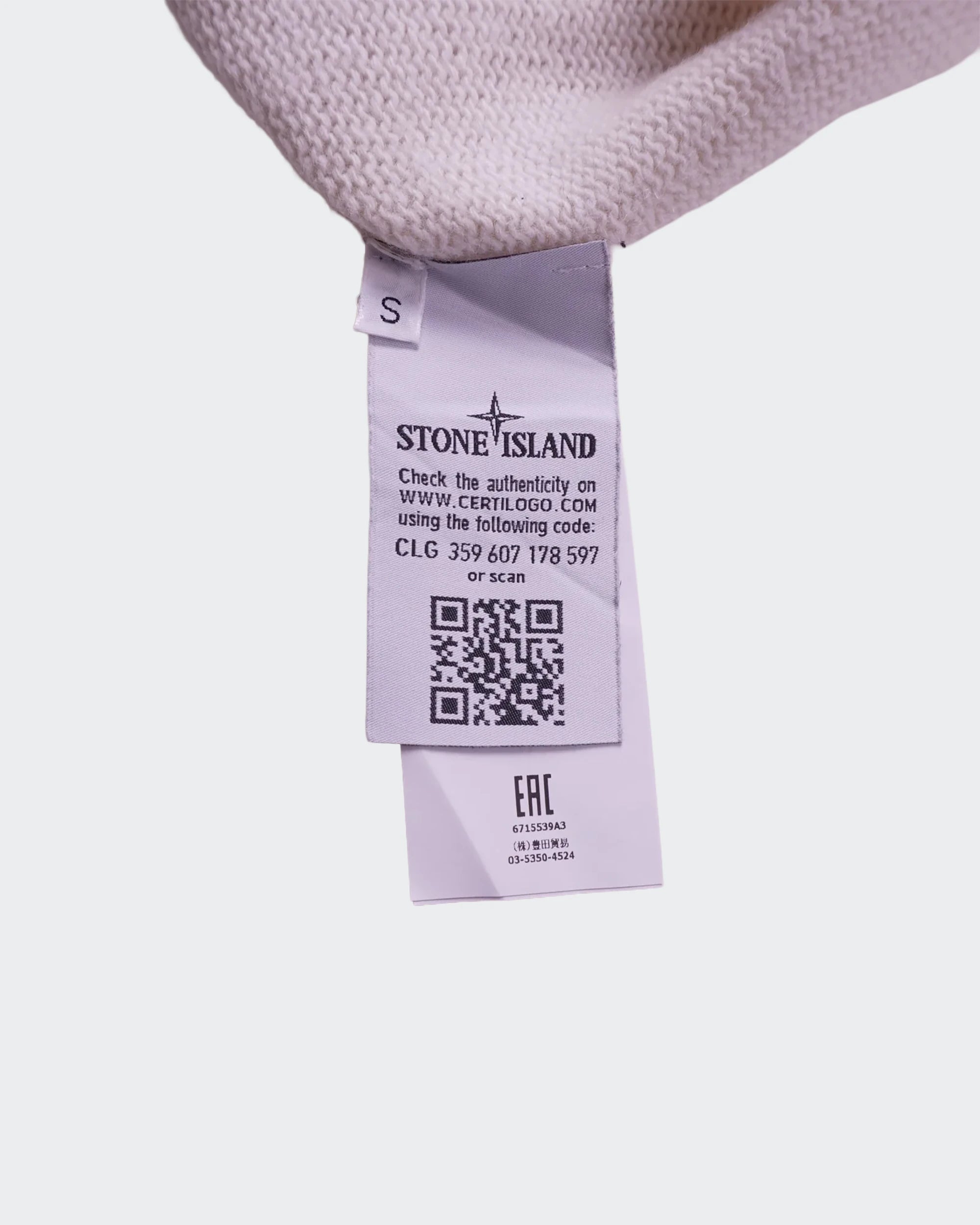 Stone Island witte trui met ronde hals - S