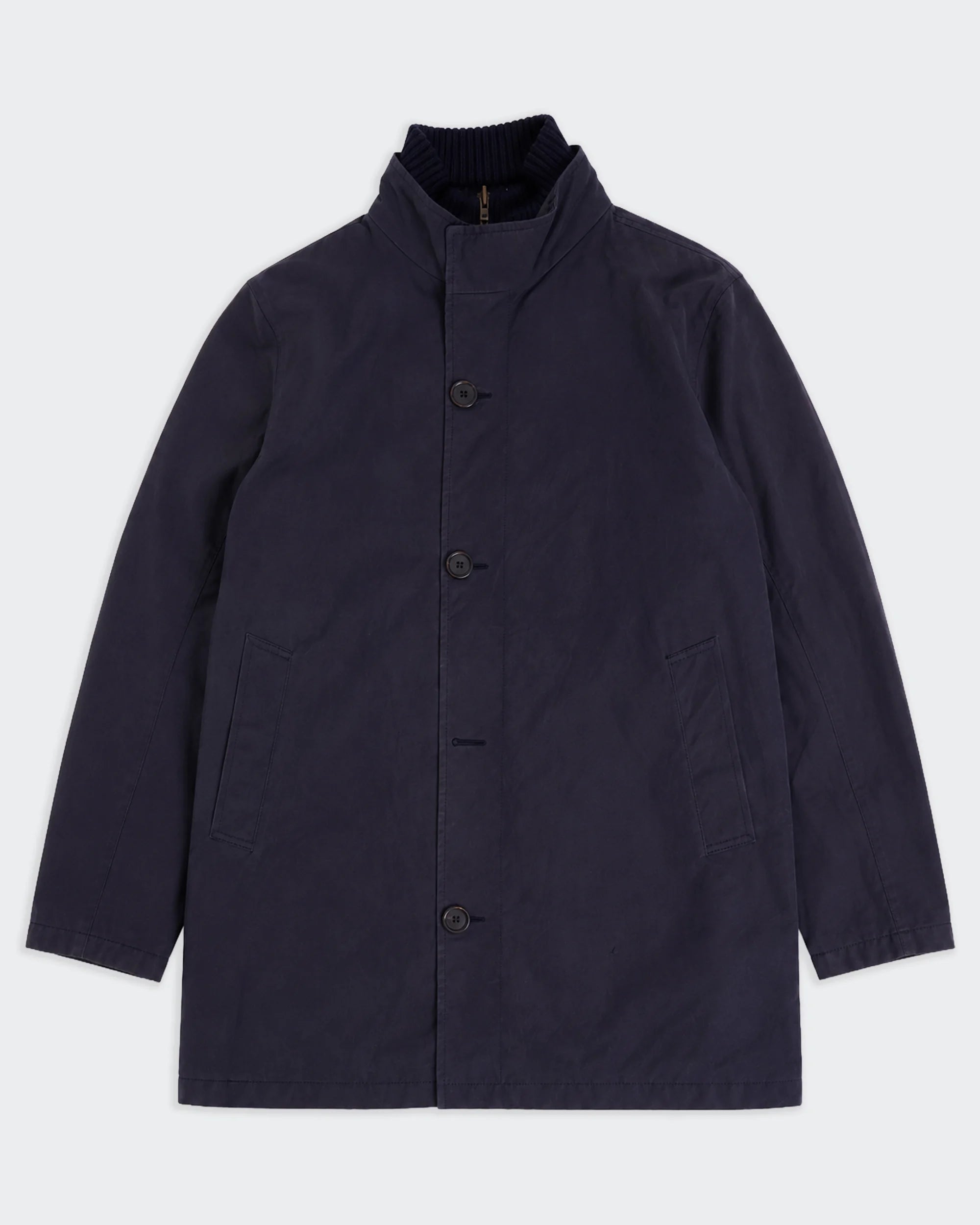 Burberry Navy Car Coat - L