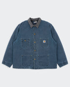 Carhartt blauwe werkjas XXL denim, corduroy