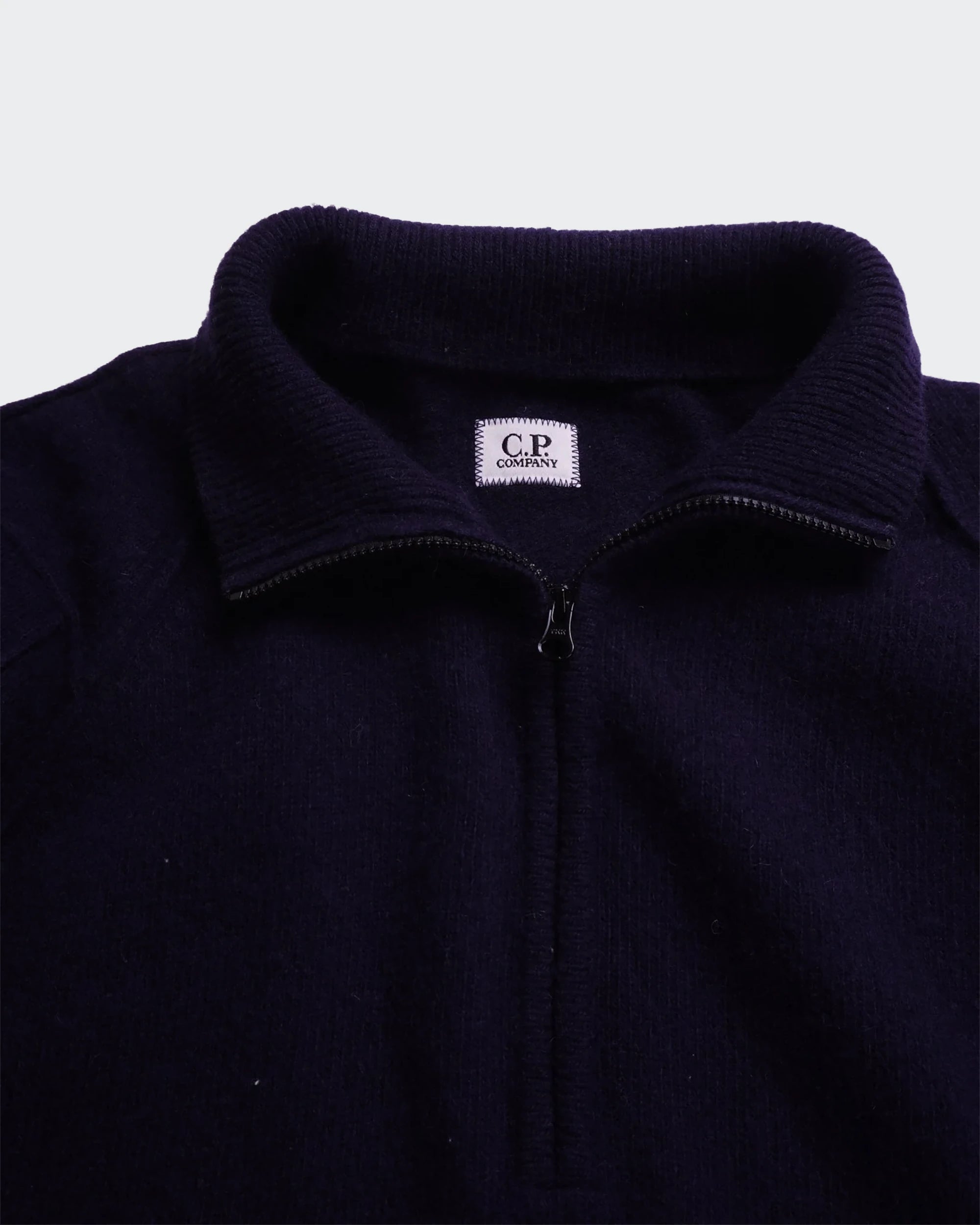 C.P. Company Navy Quarter-zip Sweater - L