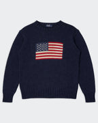 Ralph Lauren Navy Crewneck Jumper - L