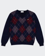 Lacoste Navy V-neck Jumper -