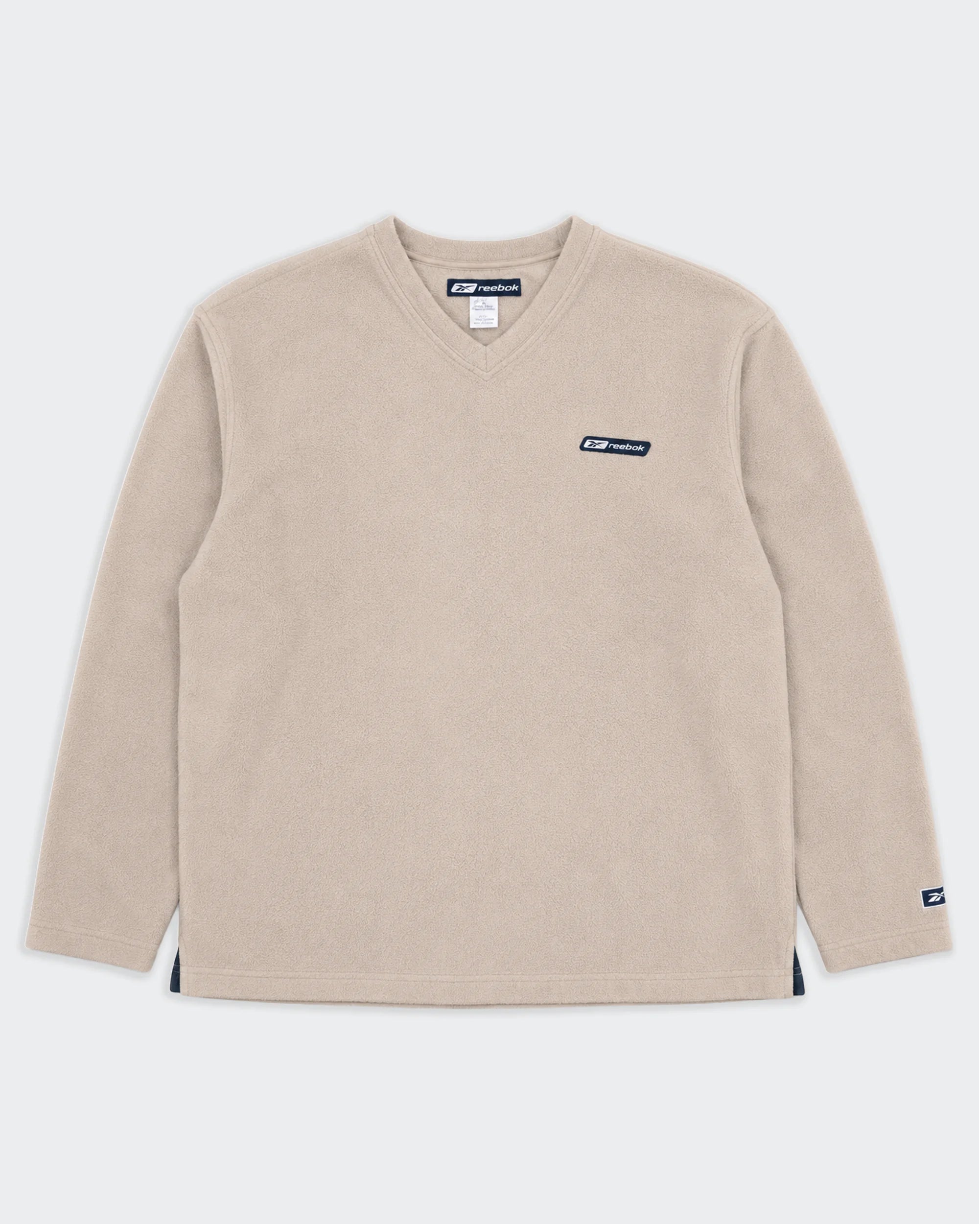 Reebok Beige V-neck Jumper - L
