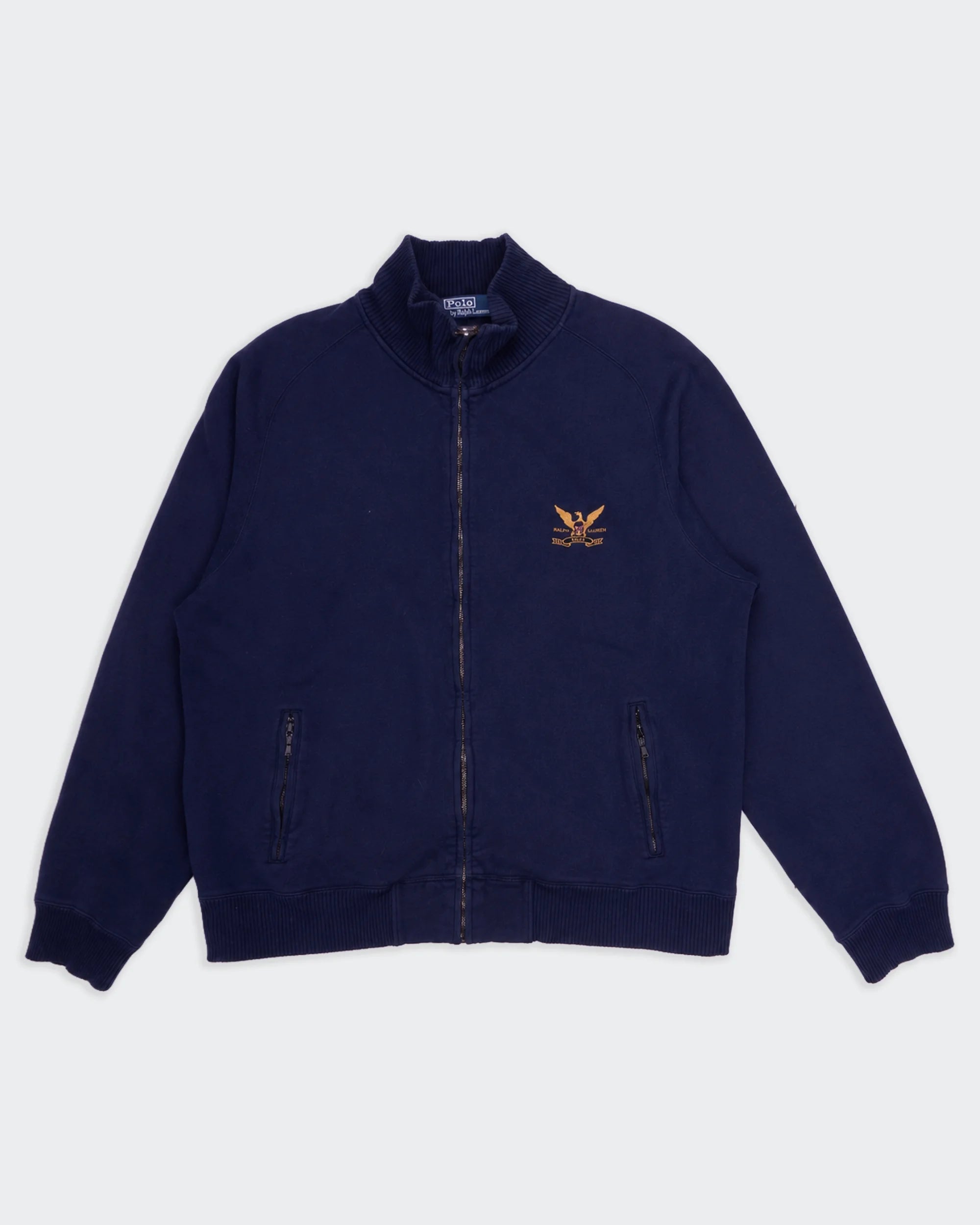 Ralph Lauren Navy Full-Zip Jumper - L