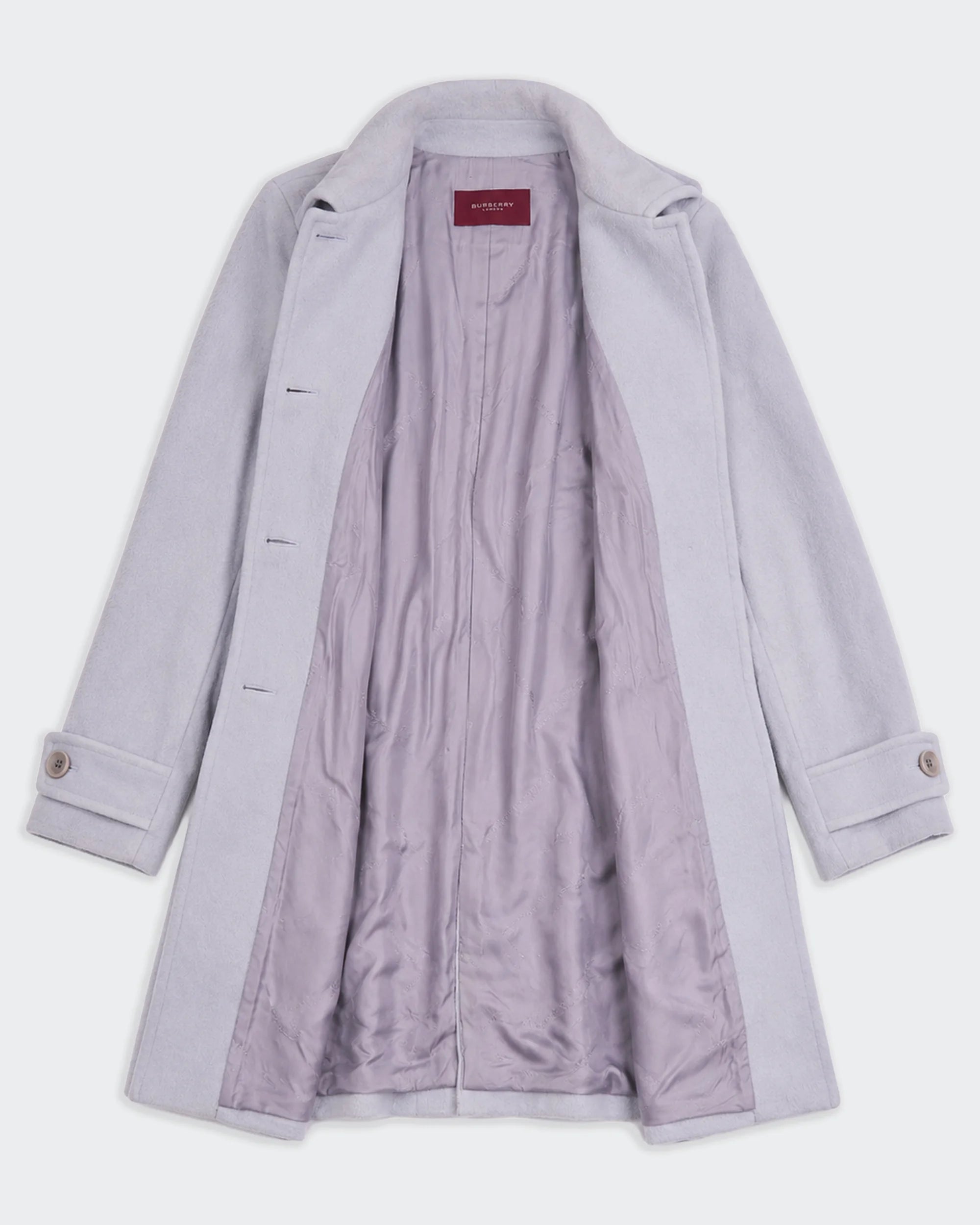 Burberry Grey Overcoat - S
