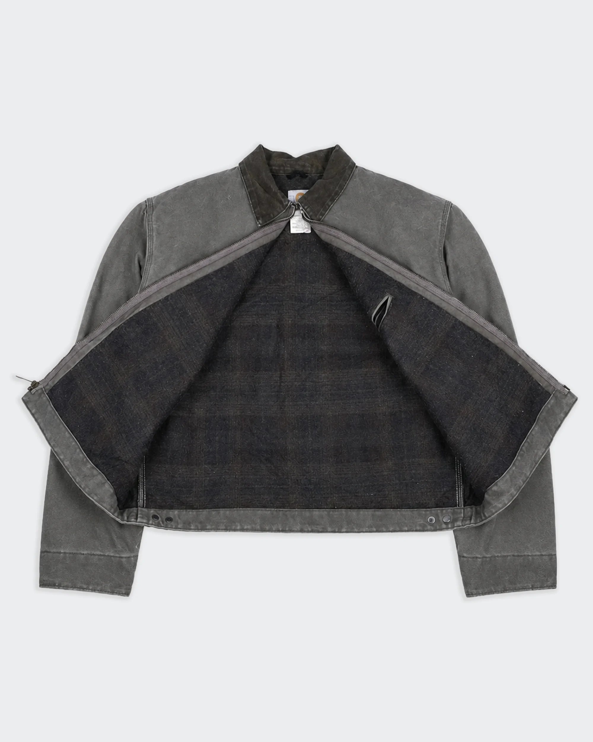 Carhartt grijze Detroit jas maat M, canvas, katoen