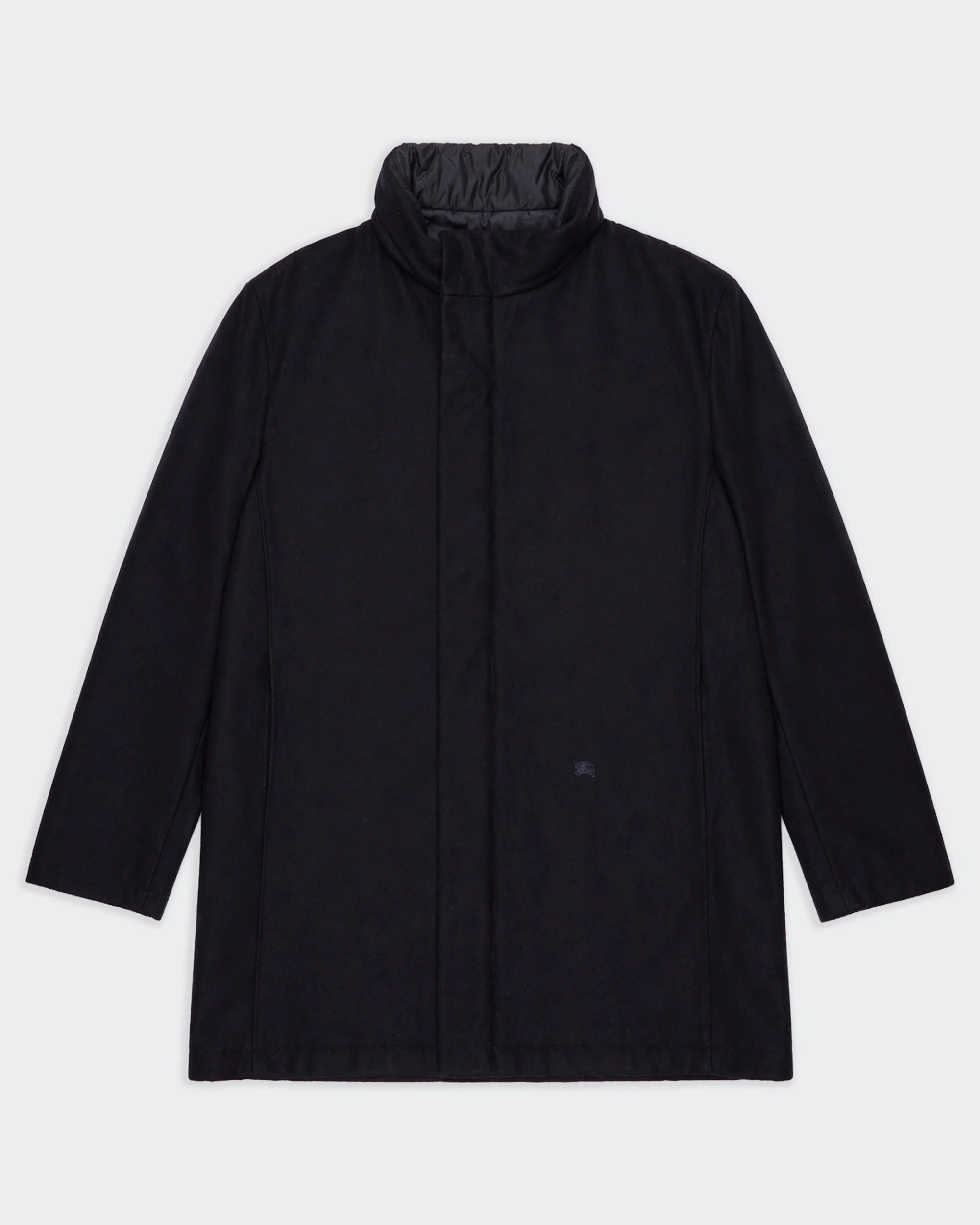 Burberry Black Car Coat - L