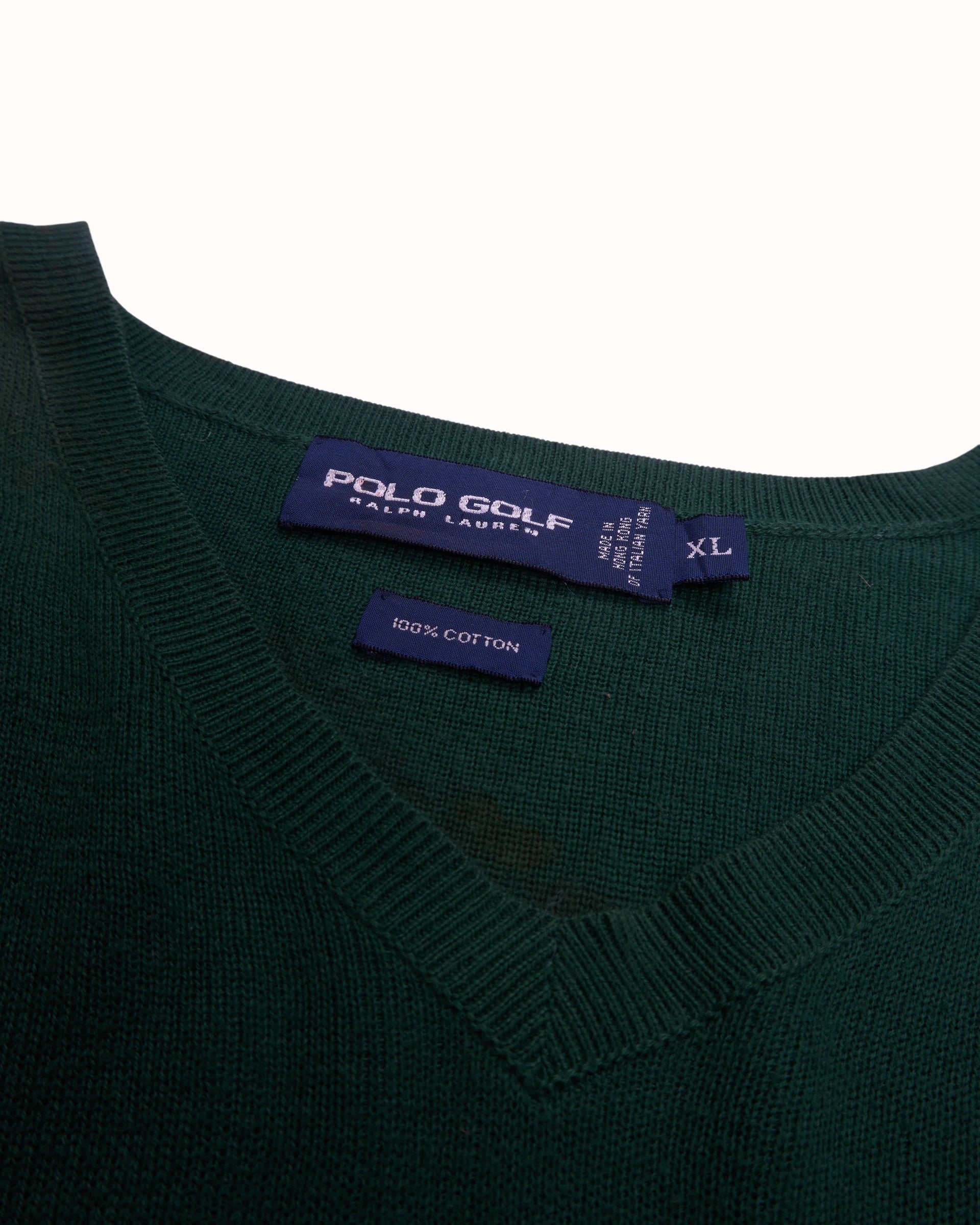 Polo Golf Ralph Lauren Green Sleeveless Jumper - XL