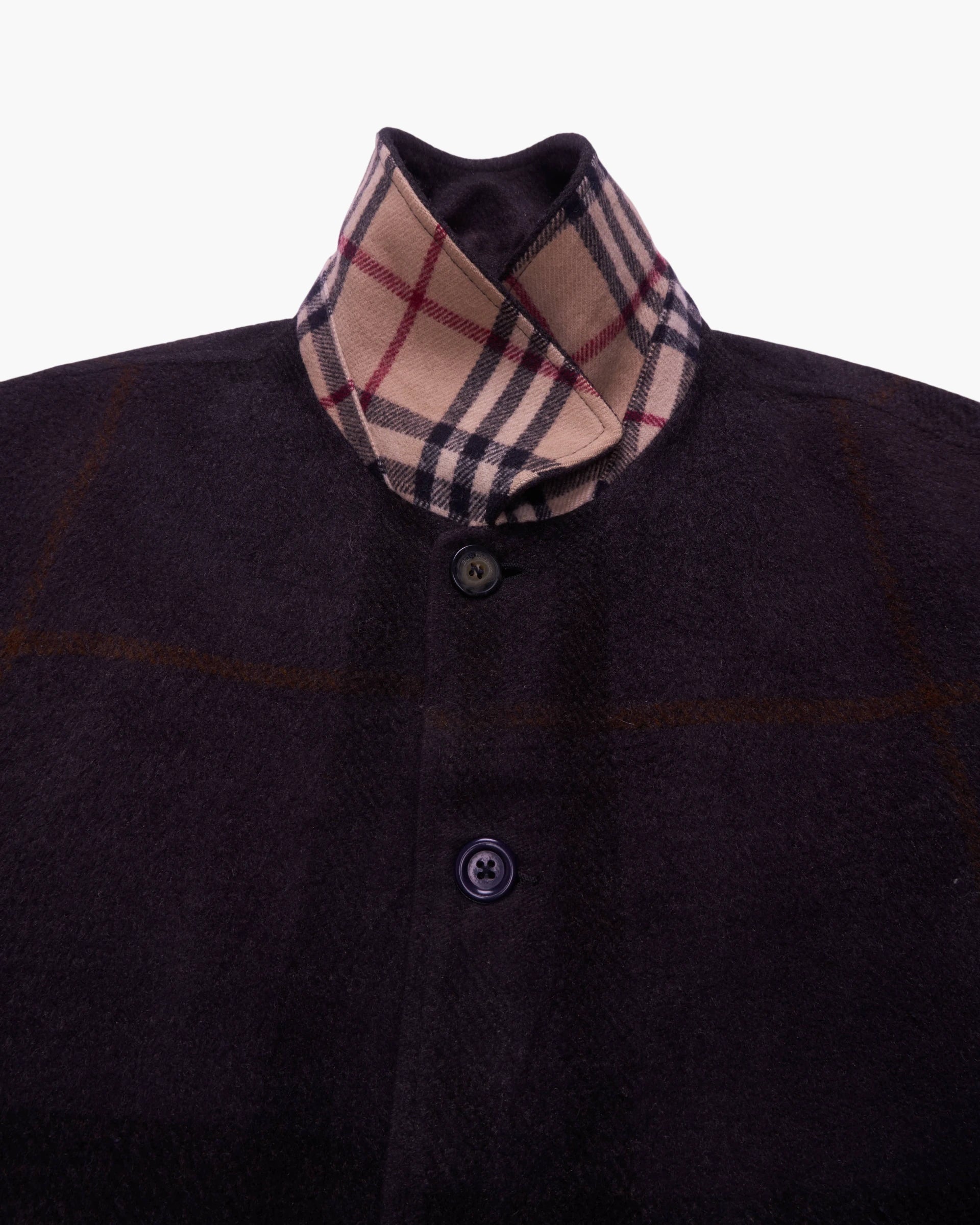 Burberry Black Overcoat - L