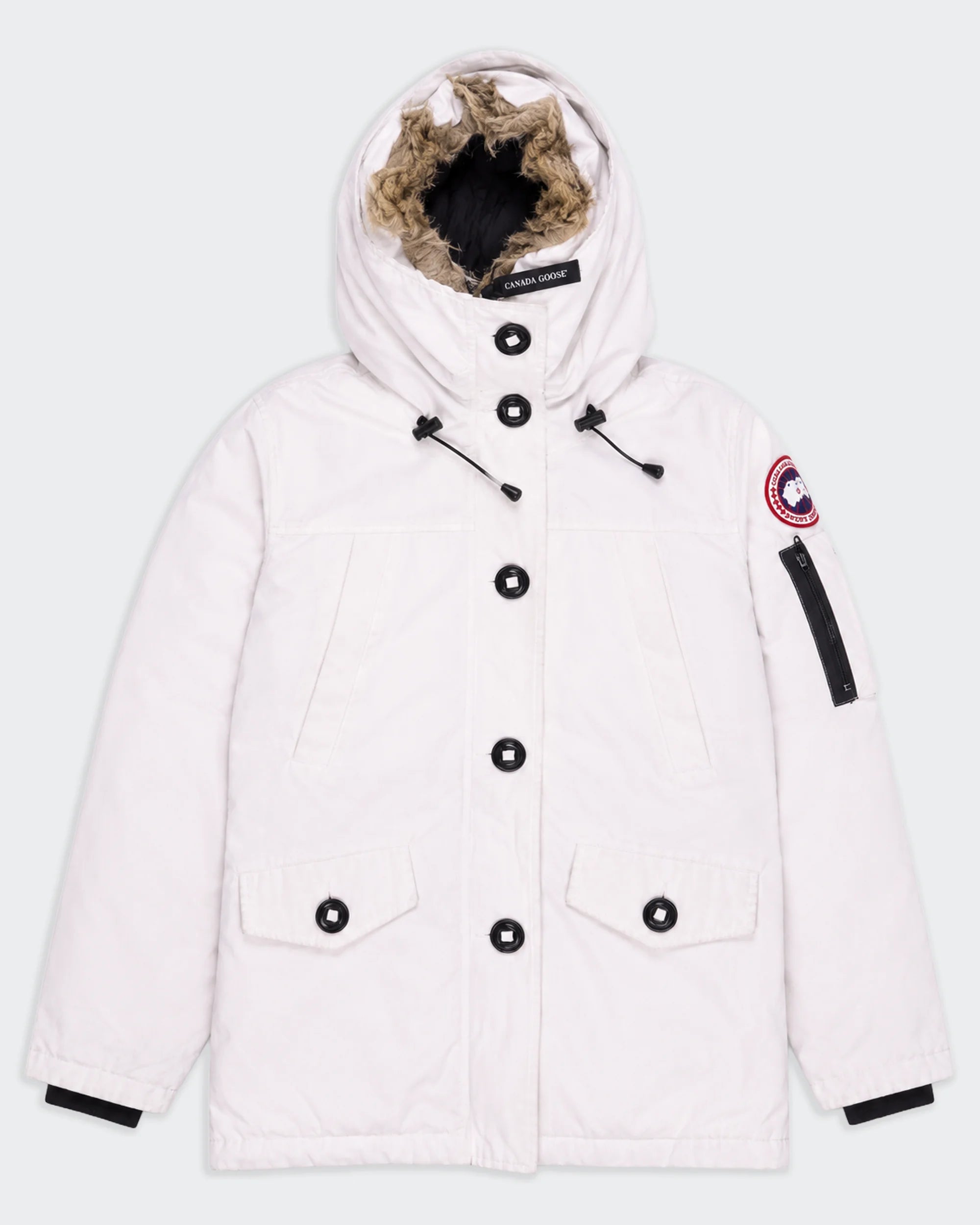 Canada Goose White Parka Coat - M