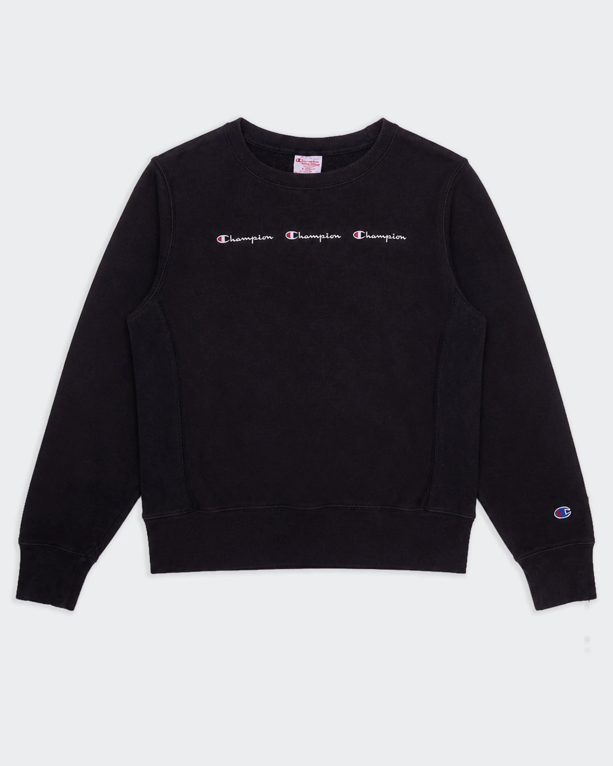 Champion Black Crewneck Jumper - S