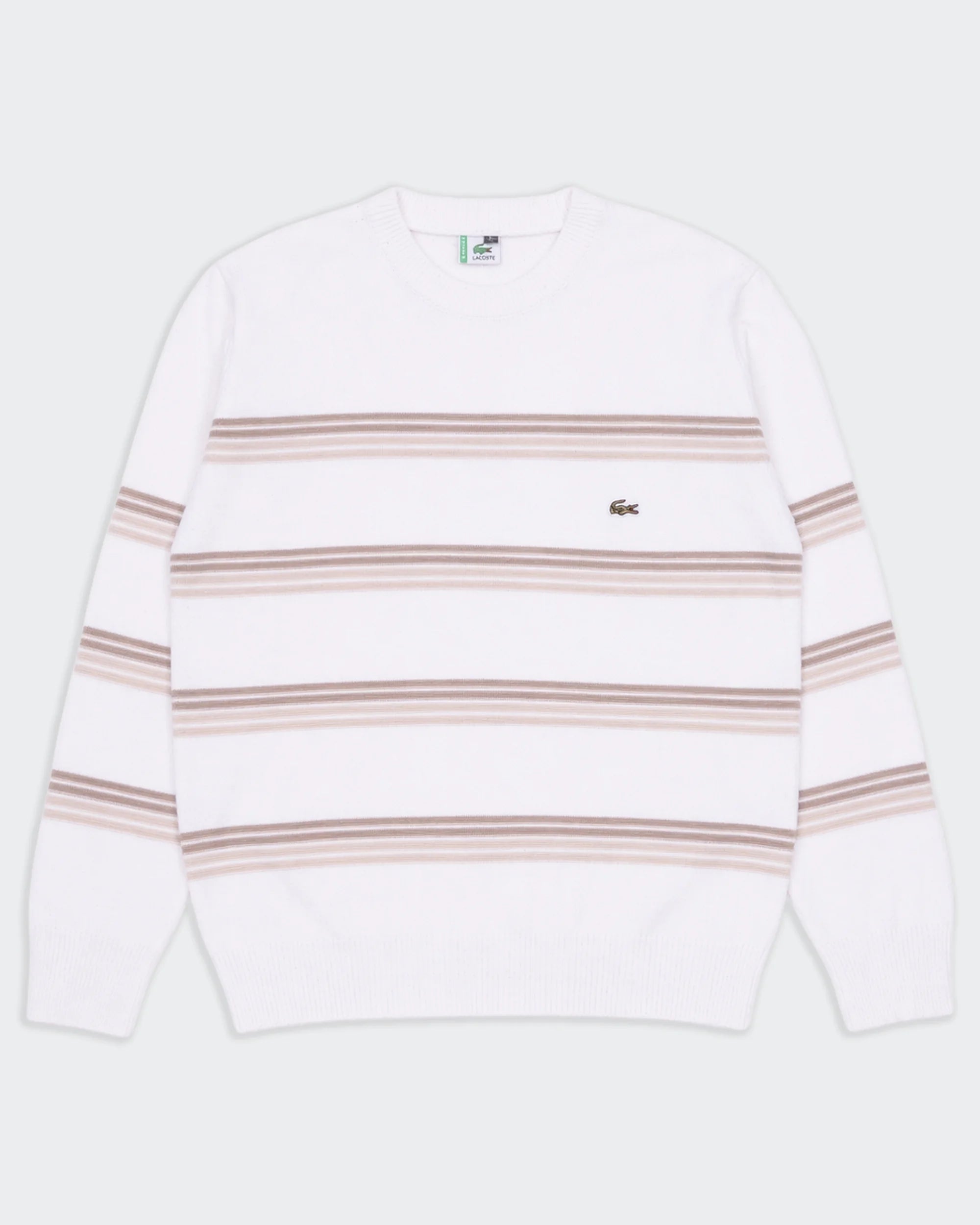 Lacoste White Crewneck Jumper - L