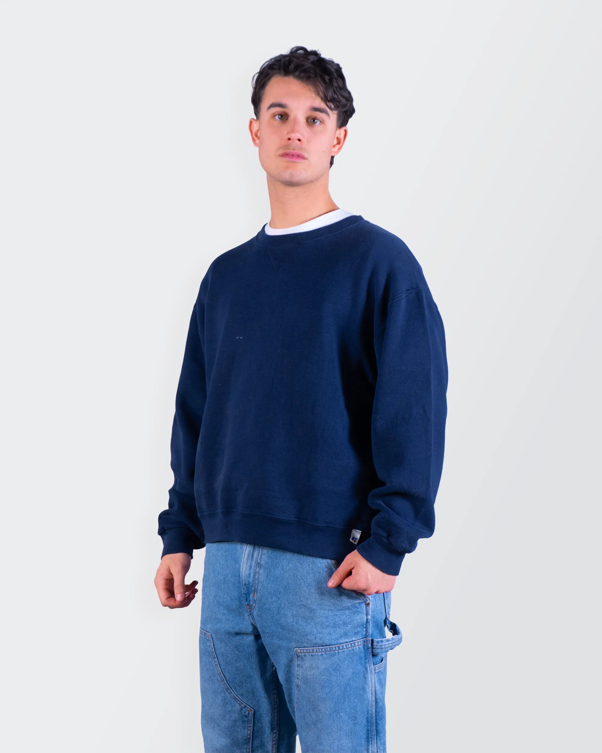 Russel Athletic Navy Crewneck Sweater - L