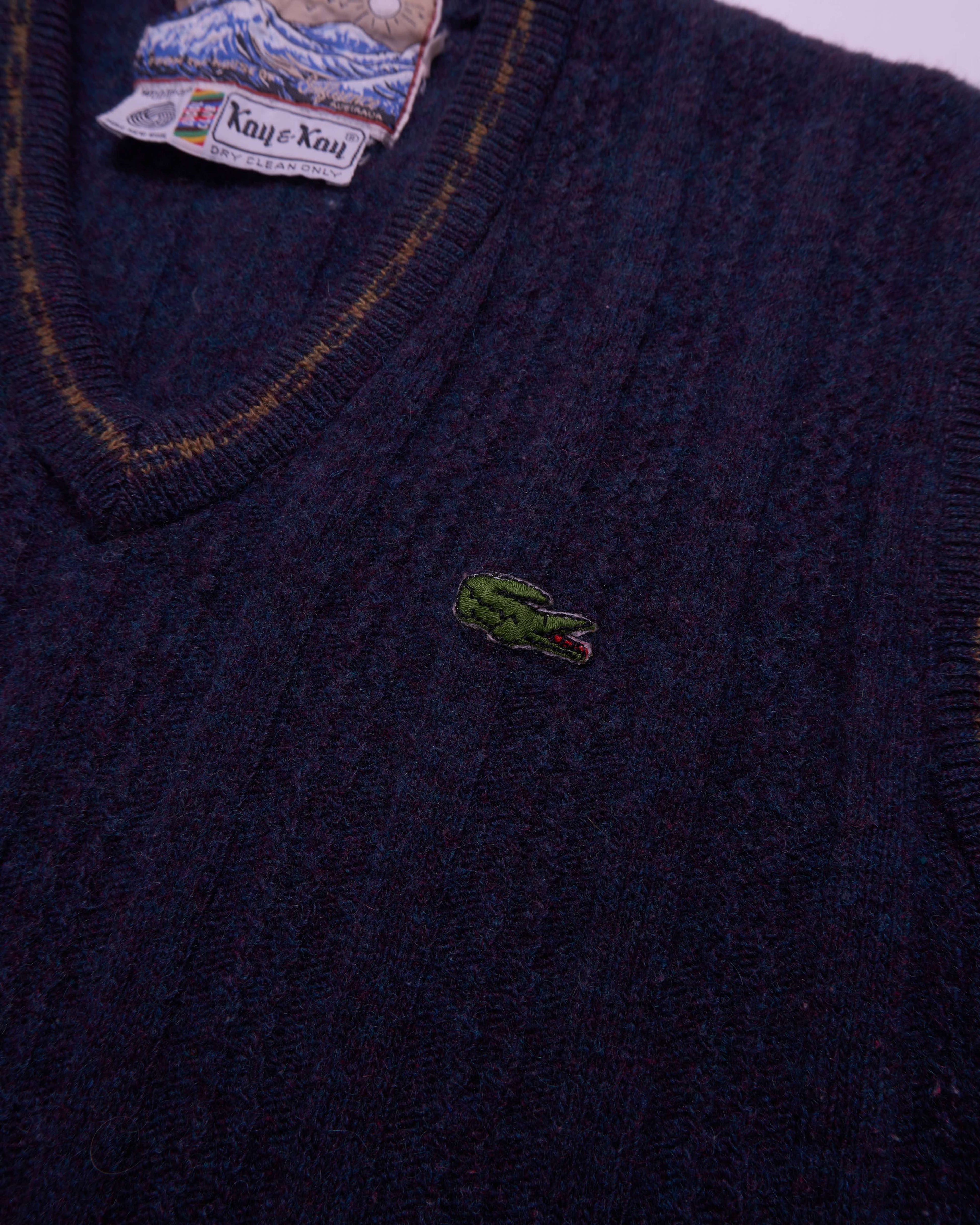 Lacoste Navy Sleeveless Jumper - L