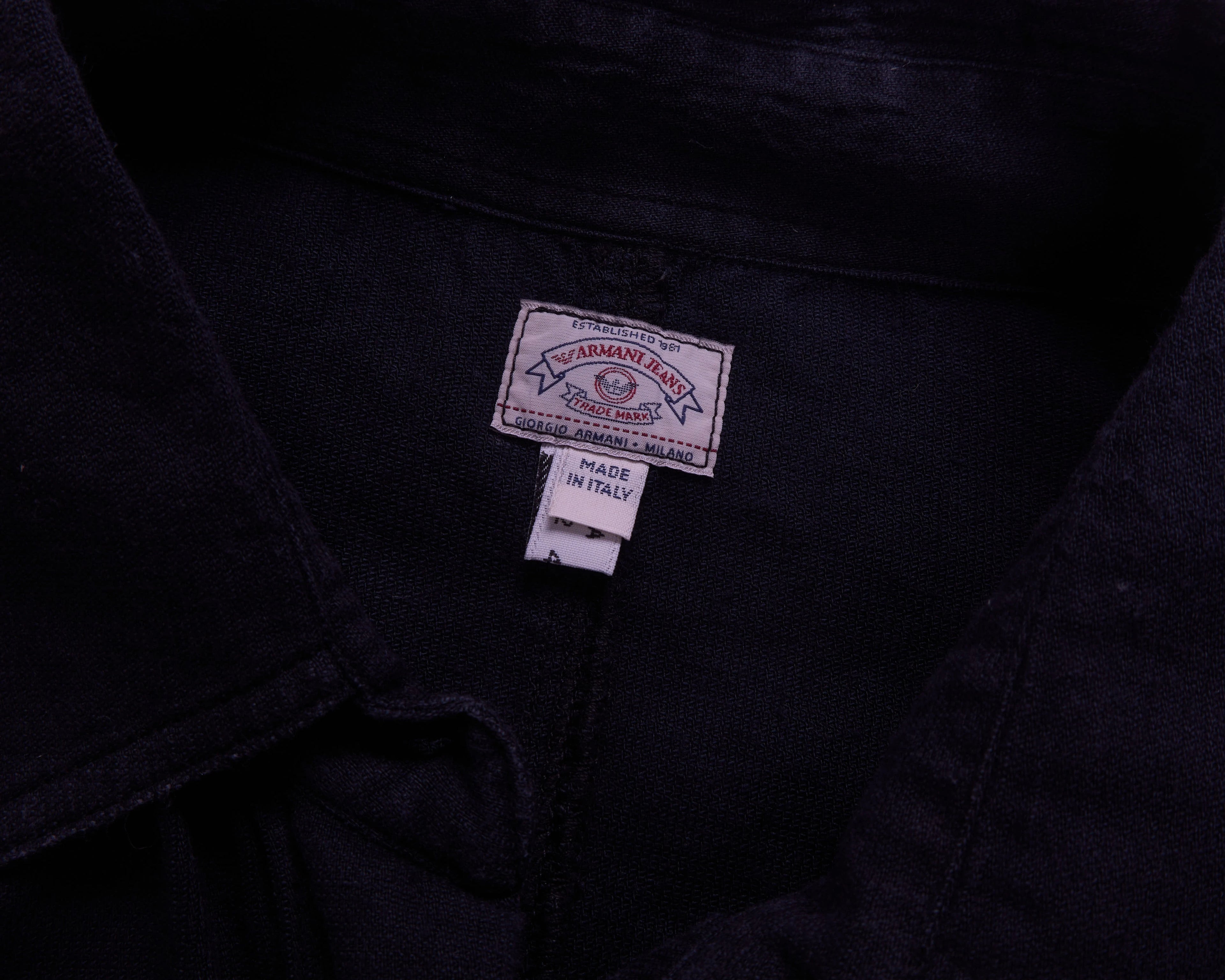Armani Navy Button-up Shirt - M