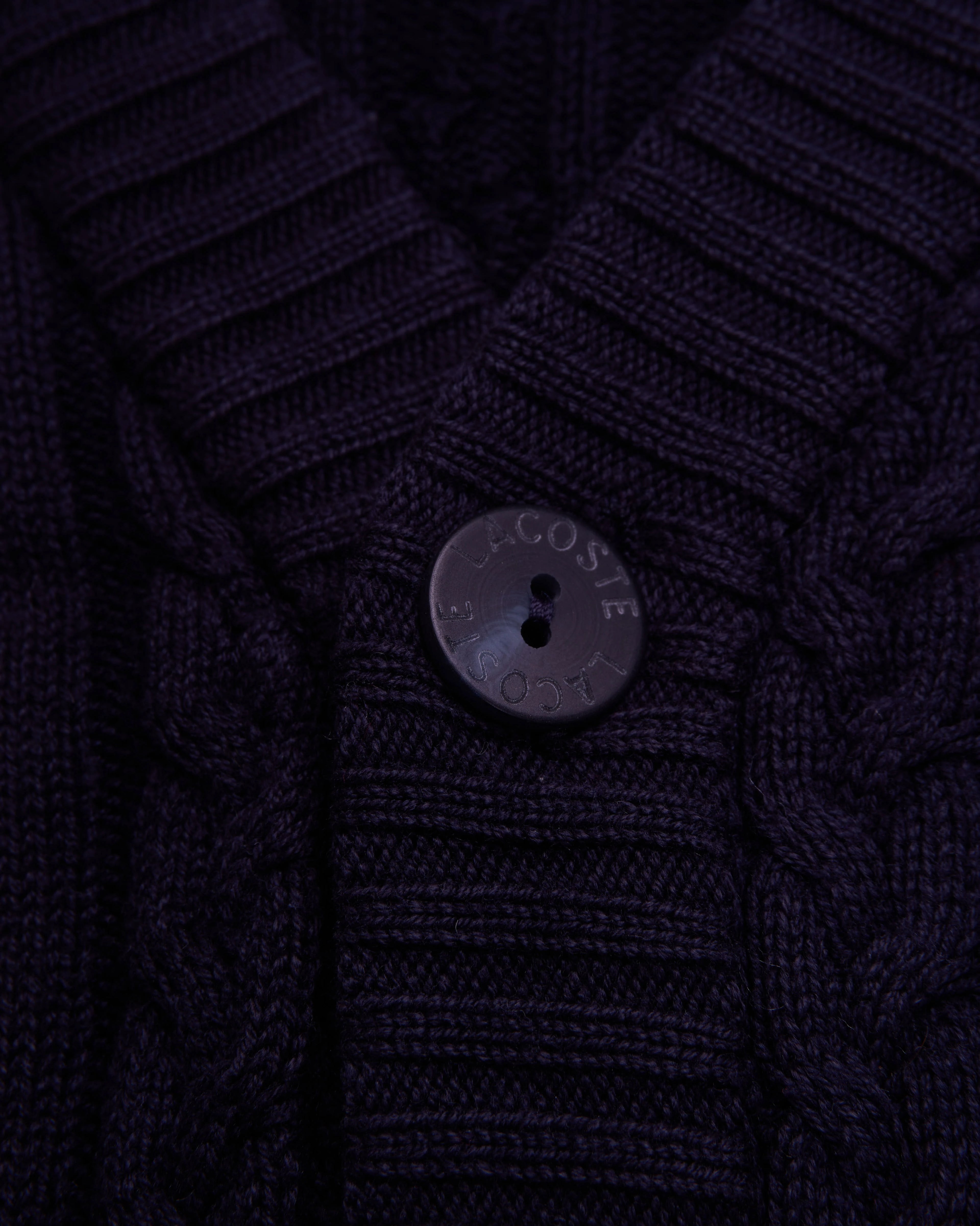 Lacoste Navy Button Cardigan - L