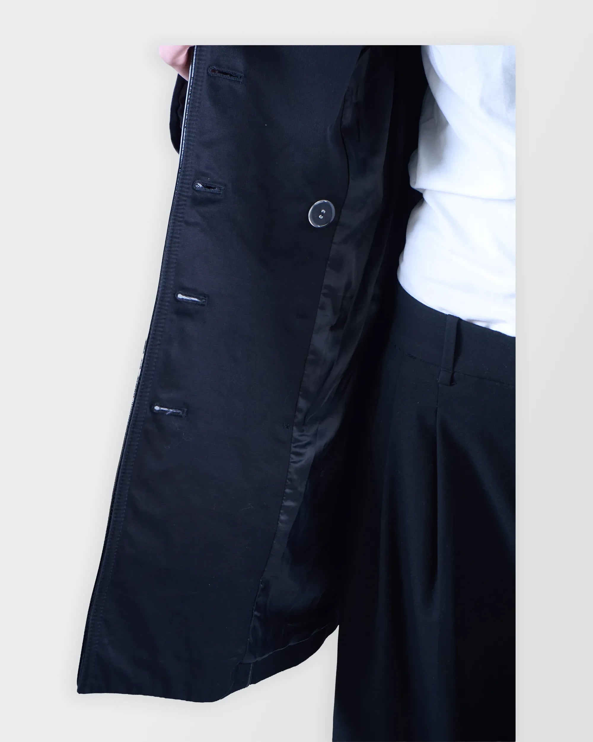 Burberry Black Trenchcoat - S