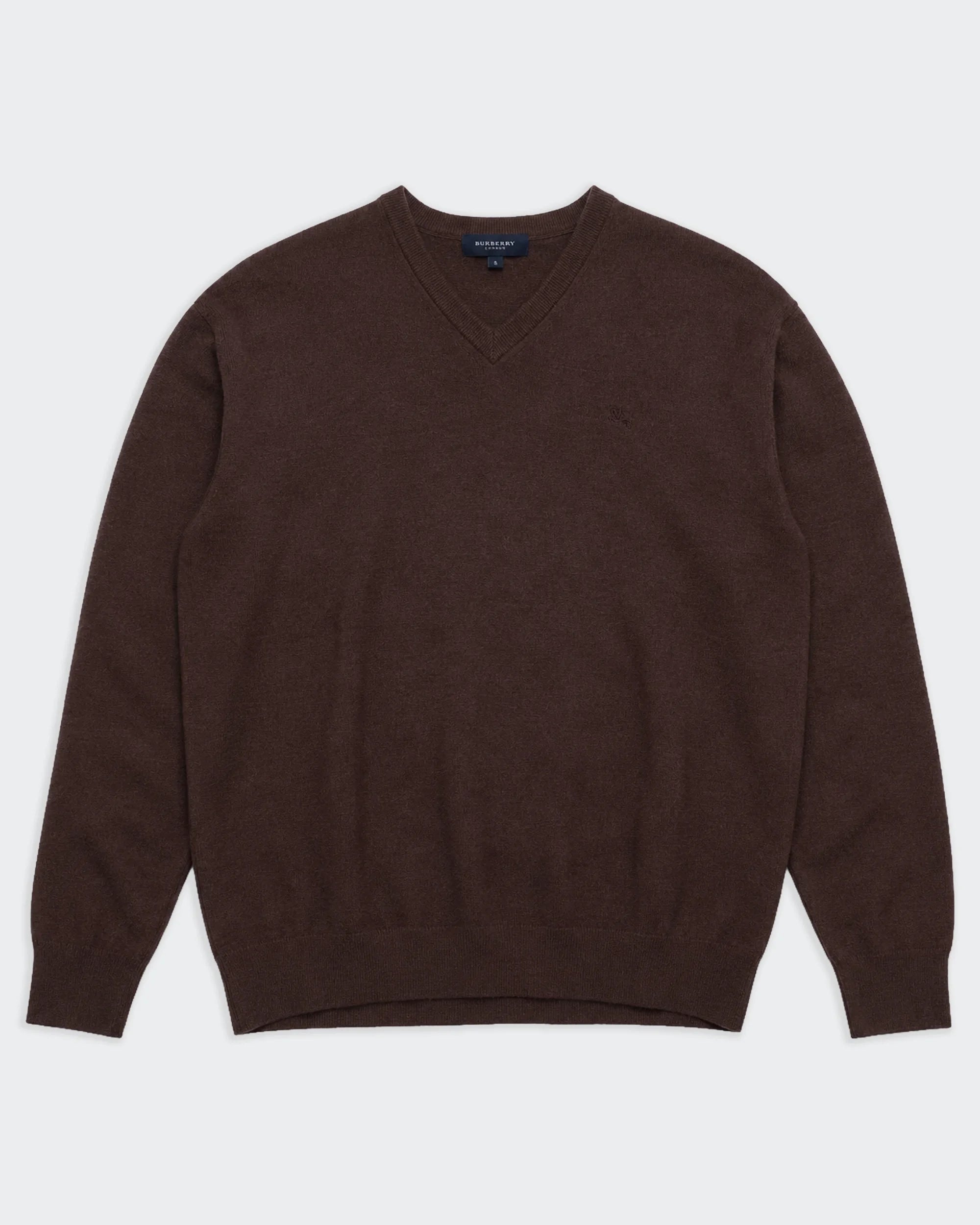 Burberry Brown V-neck Jumper - L