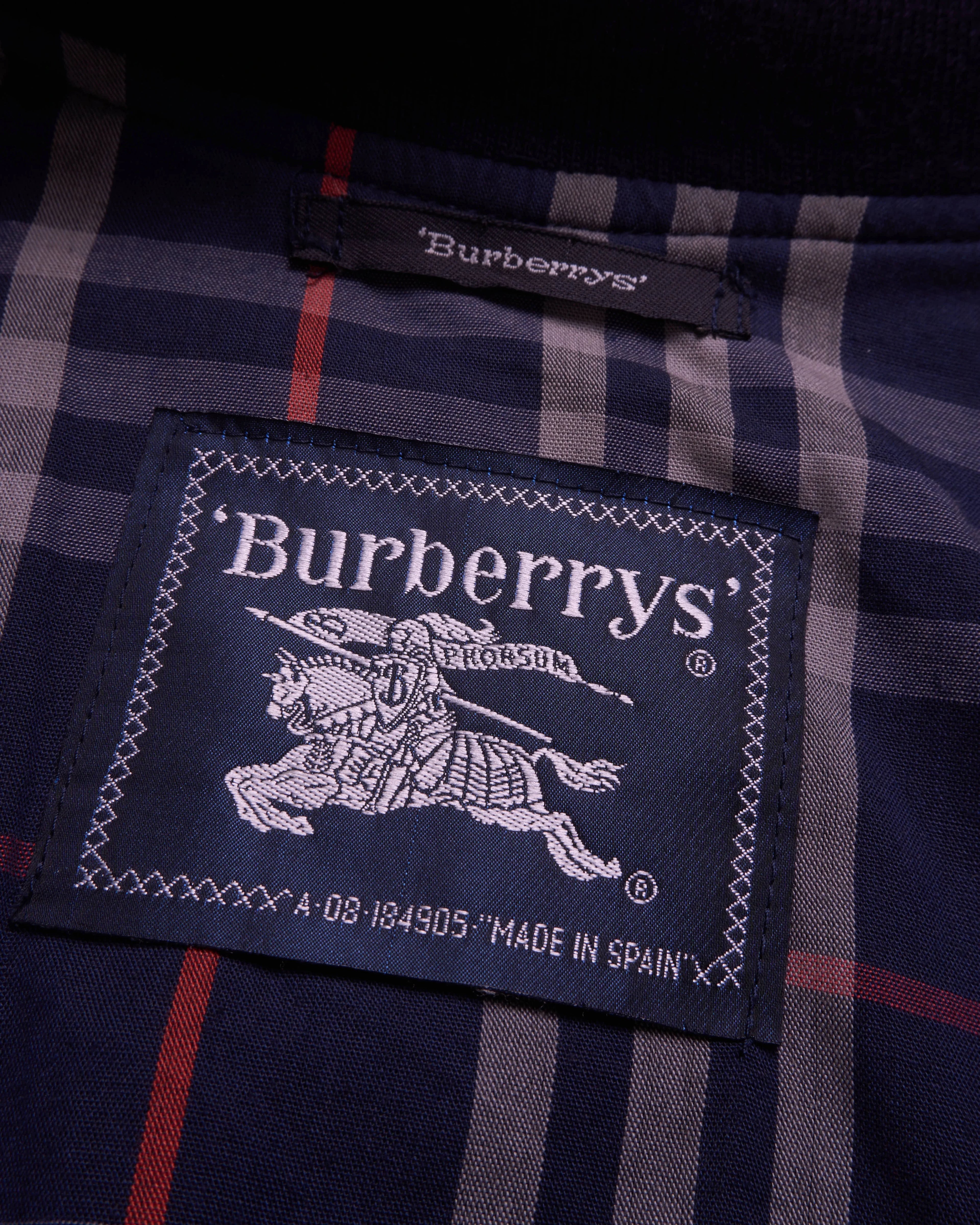 Burberry Navy Bomber Jacket - L