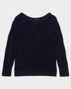 Ralph Lauren Navy Crewneck Jumper - M