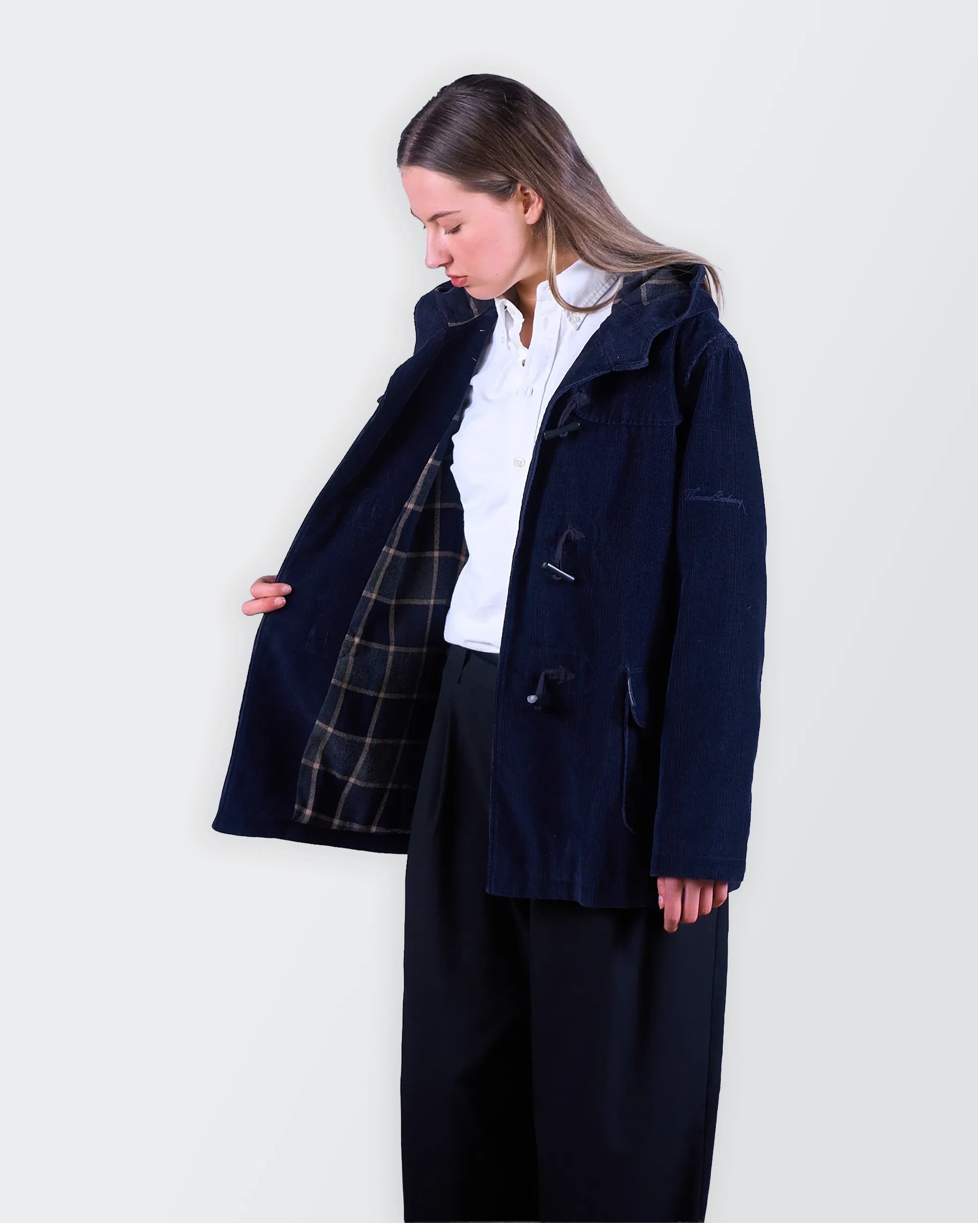 Burberry Navy Overcoat - S