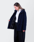 Burberry Navy Overcoat - S