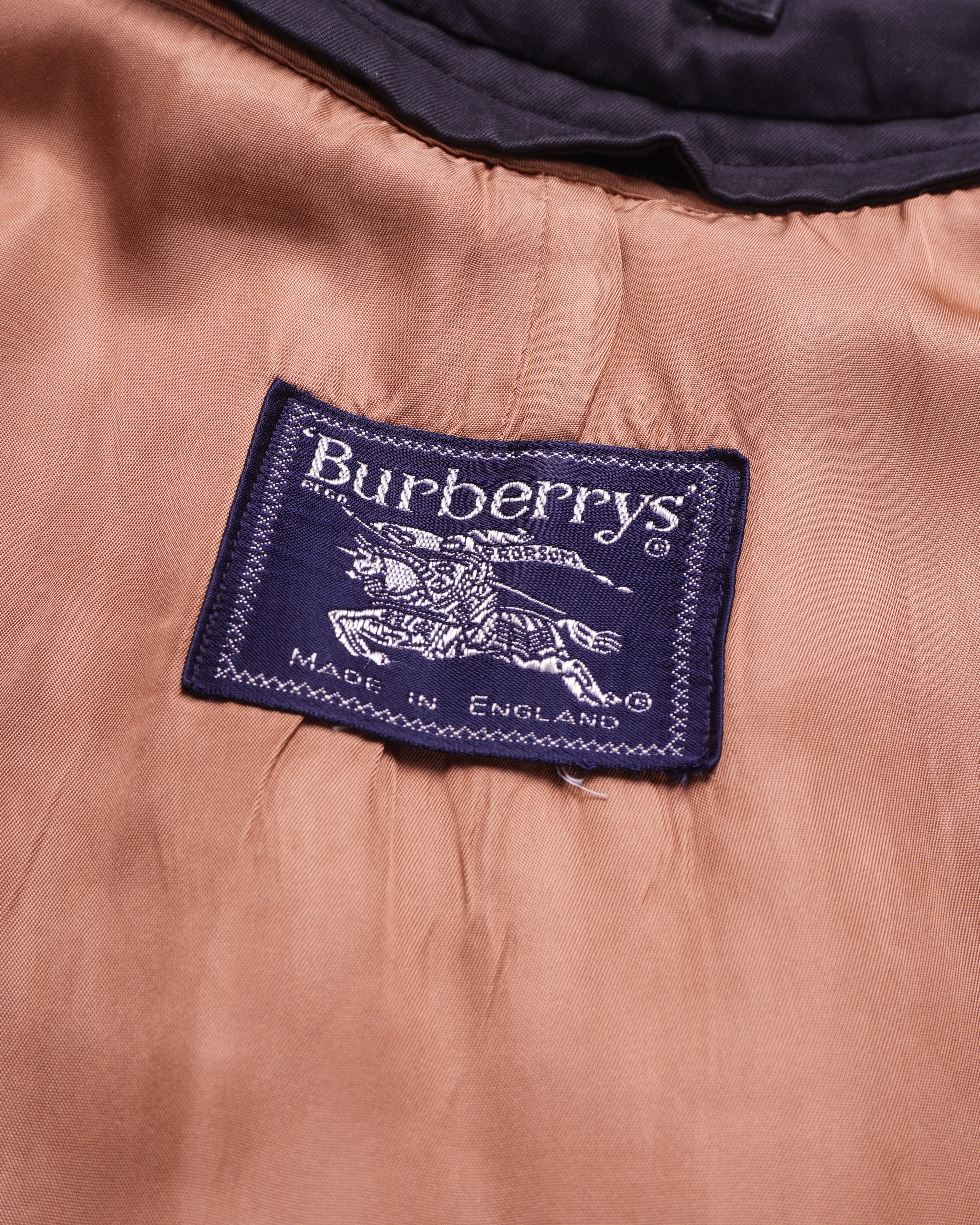 Burberry 1990's Black Wool Overcoat - M