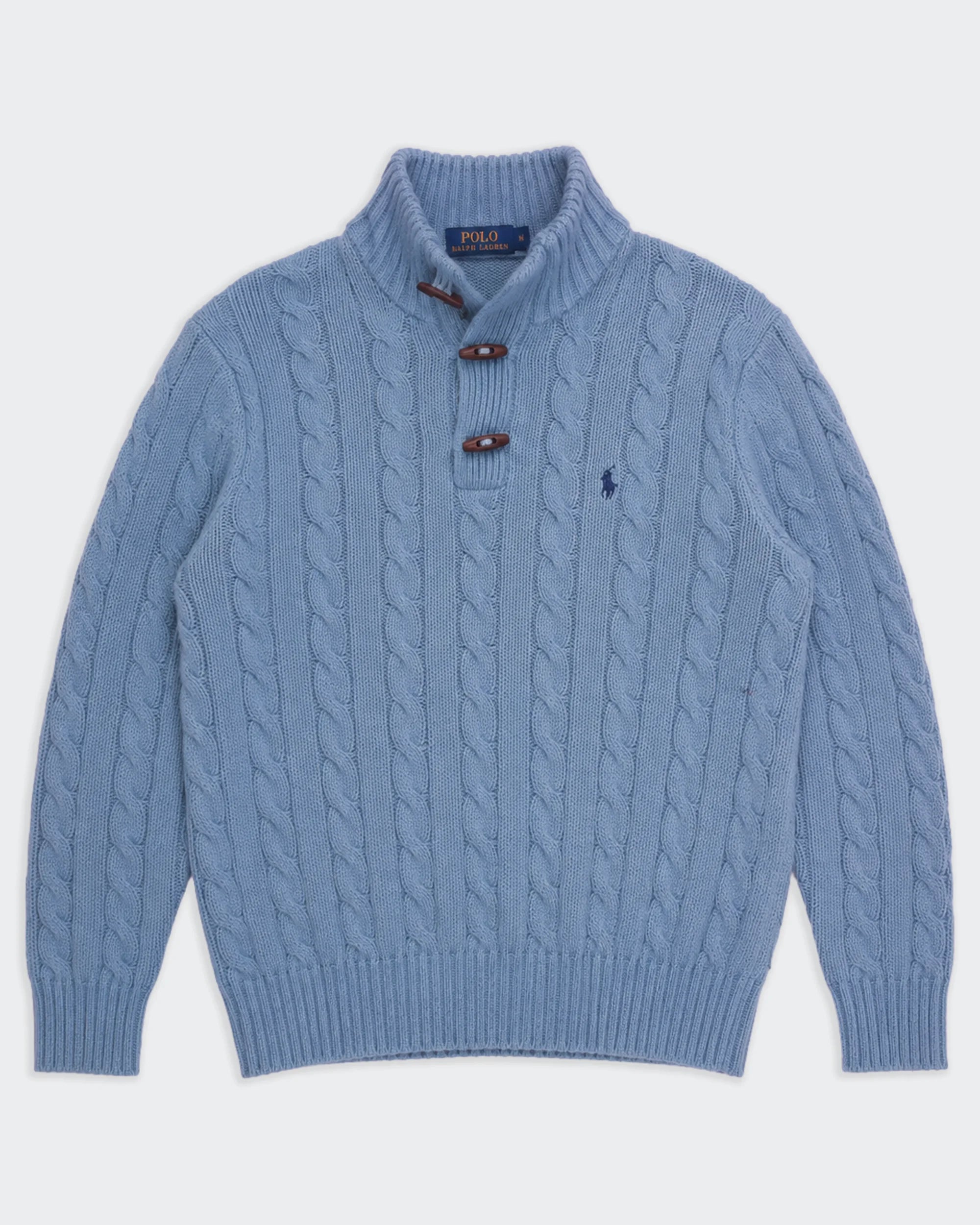 Ralph Lauren Blue Half-Zip Jumper - L
