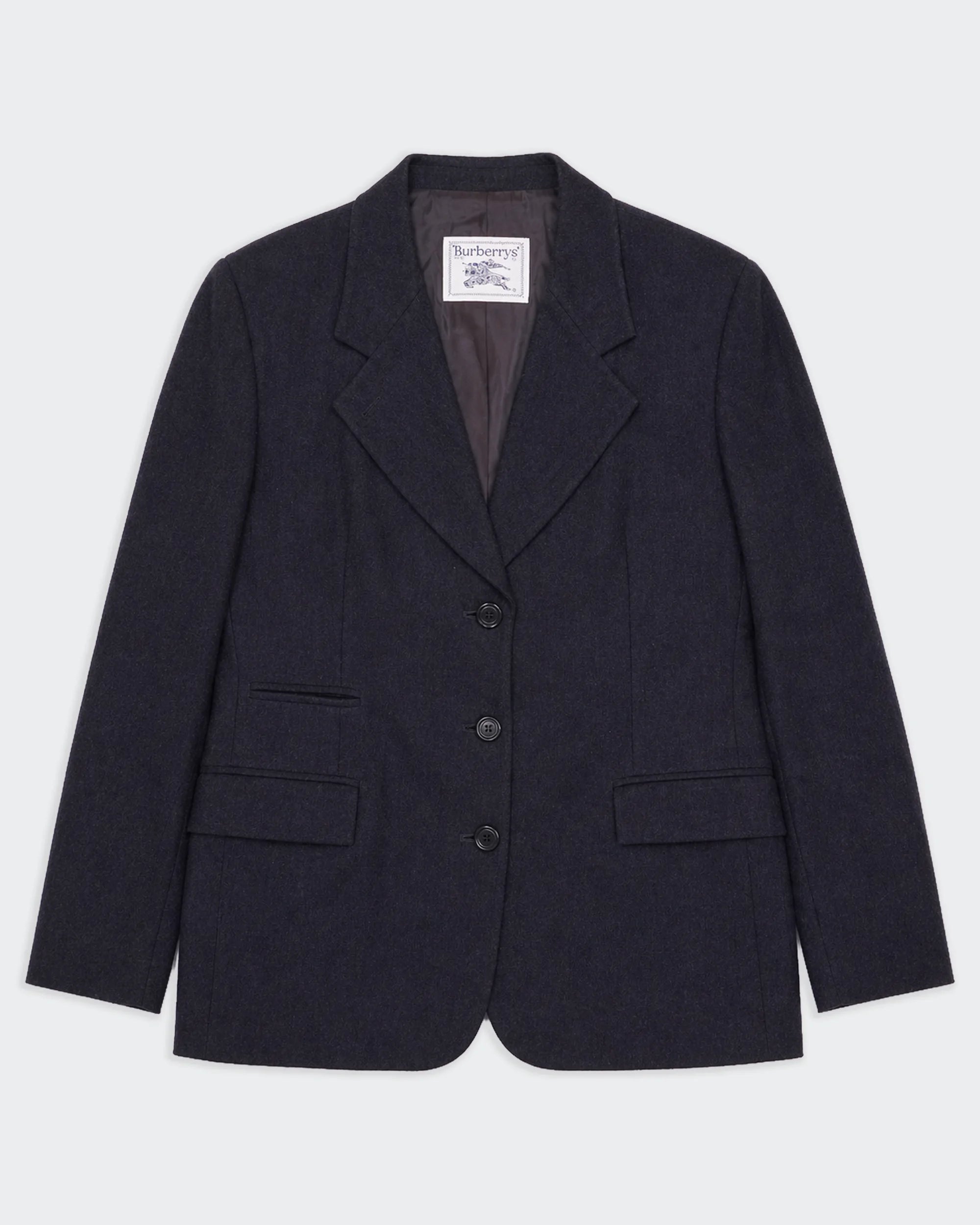 Burberry Navy Double-breasted Blazer - L