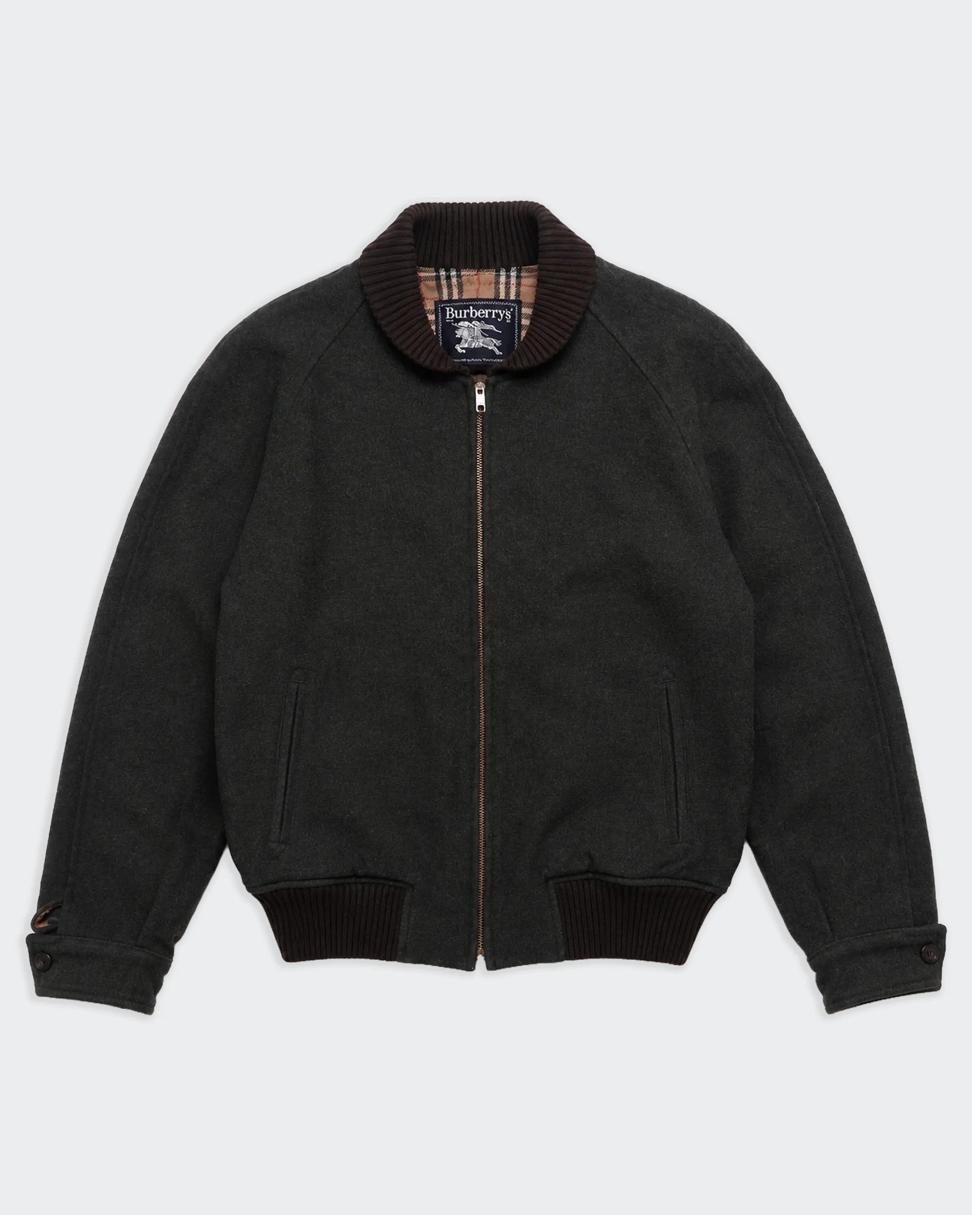 Burberry Grey Bomber Jacket - M