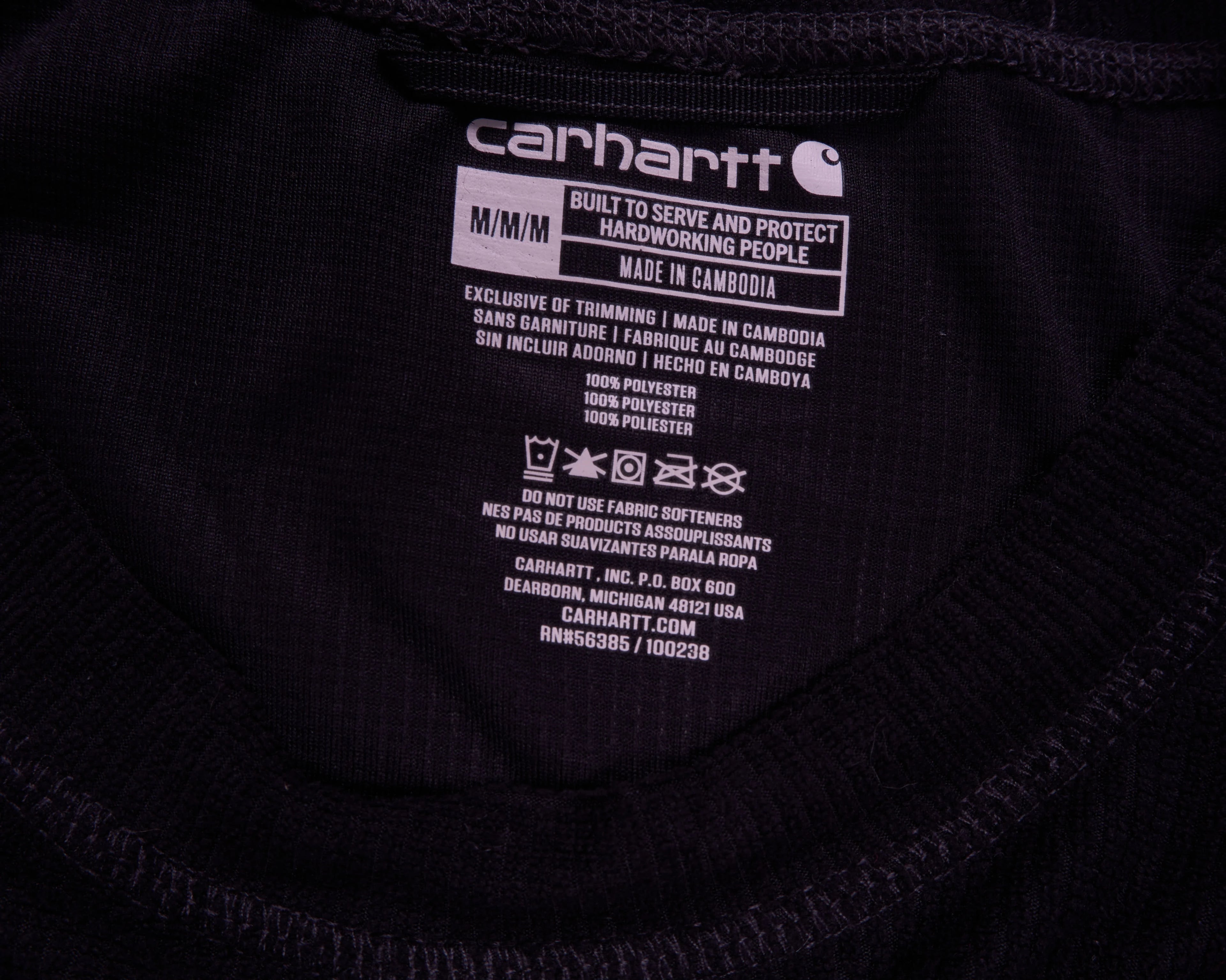 Carhartt Black Long Sleeve T-shirt - M