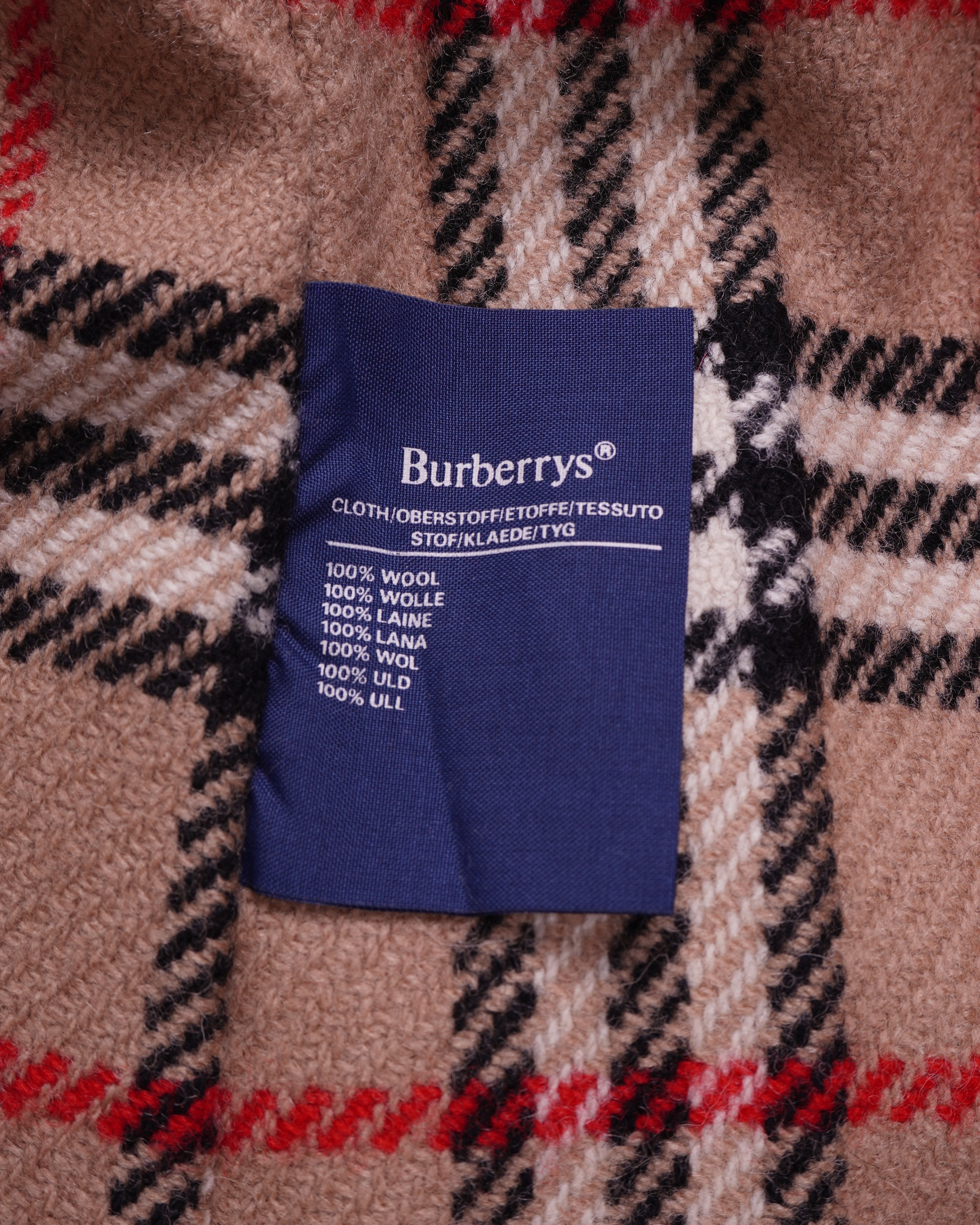 Burberry 1990's Black Wool Overcoat - M