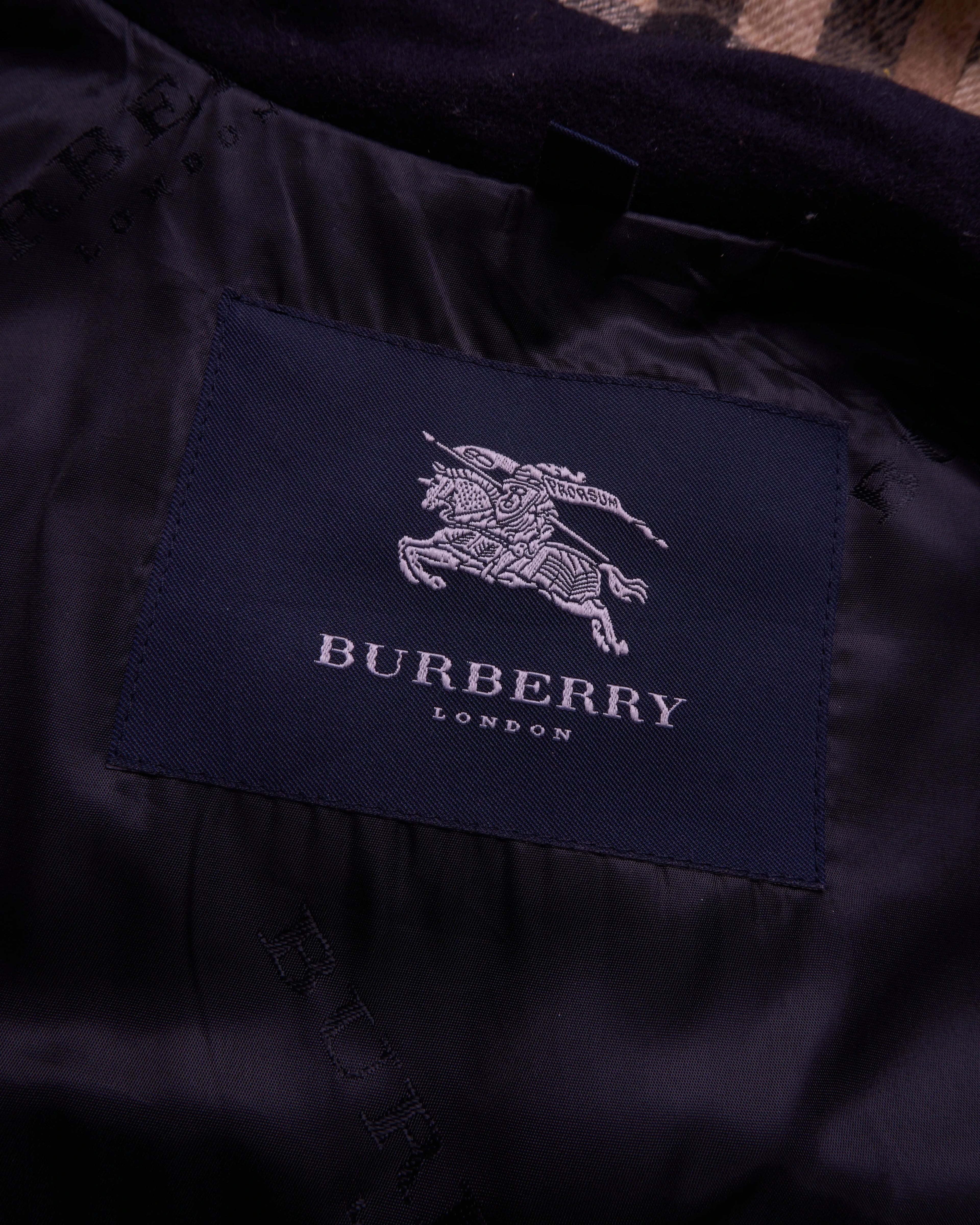 Burberry Navy Duffle Coat -
