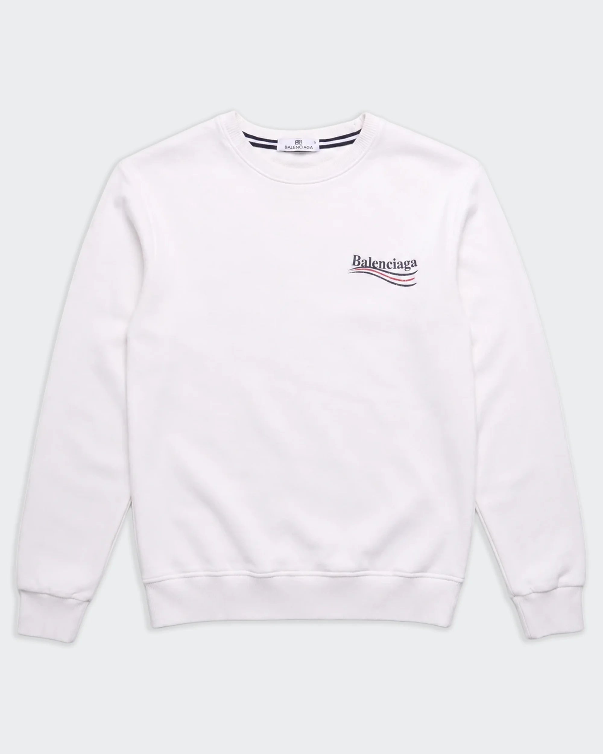 Balenciaga White Crewneck Jumper - S