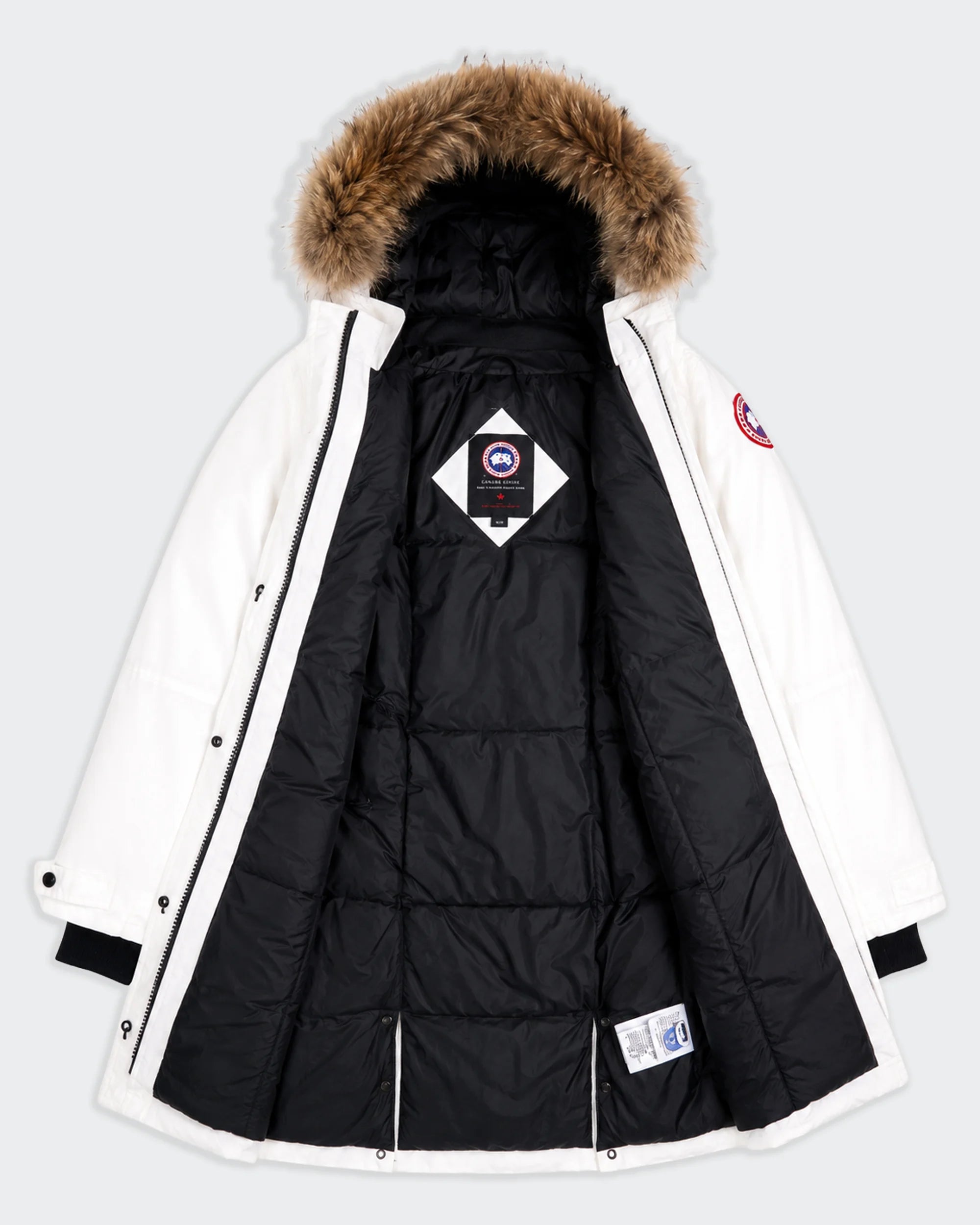 Canada Goose White Parka Coat - M