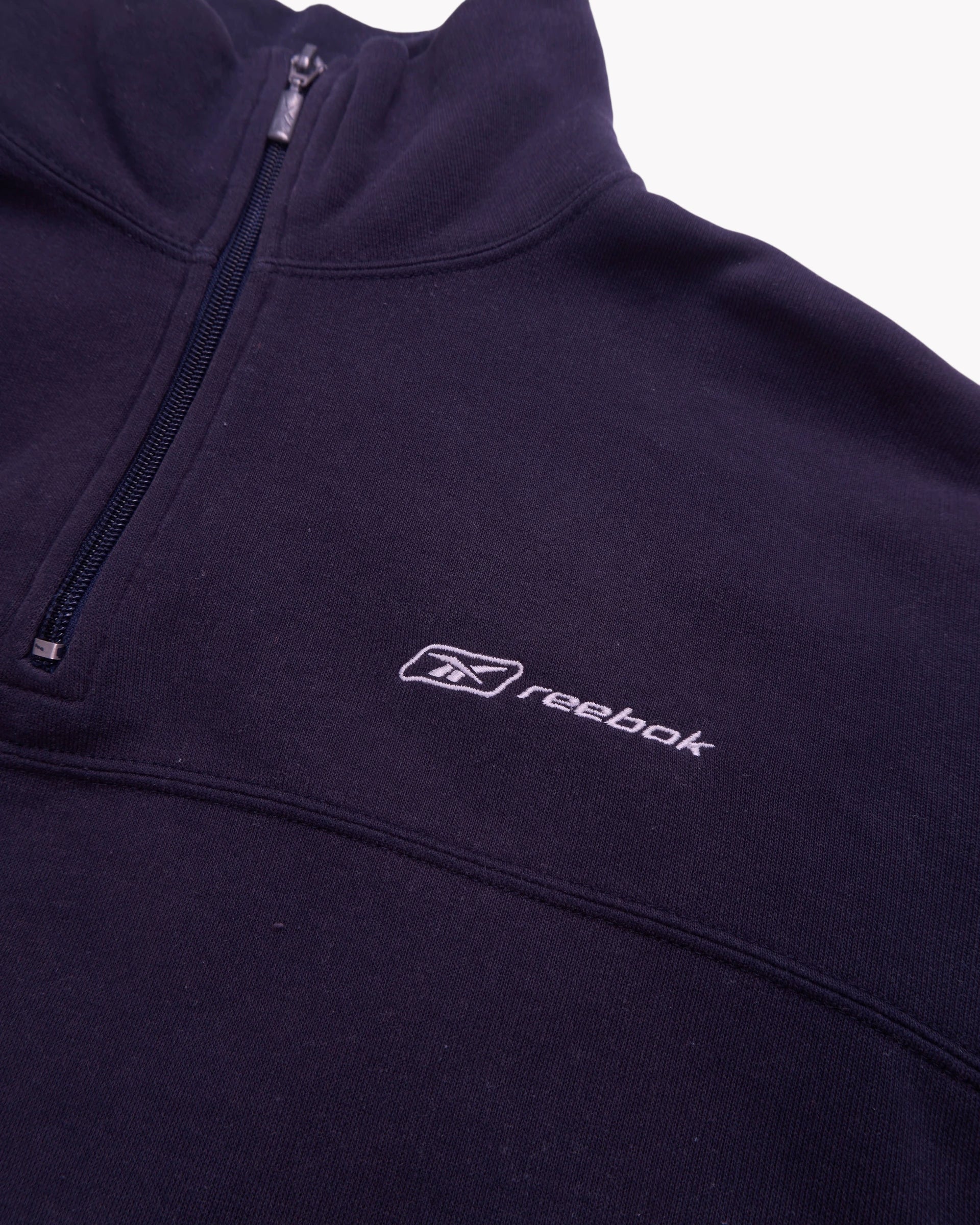 Reebok Navy Quarter-zip Sweater - L