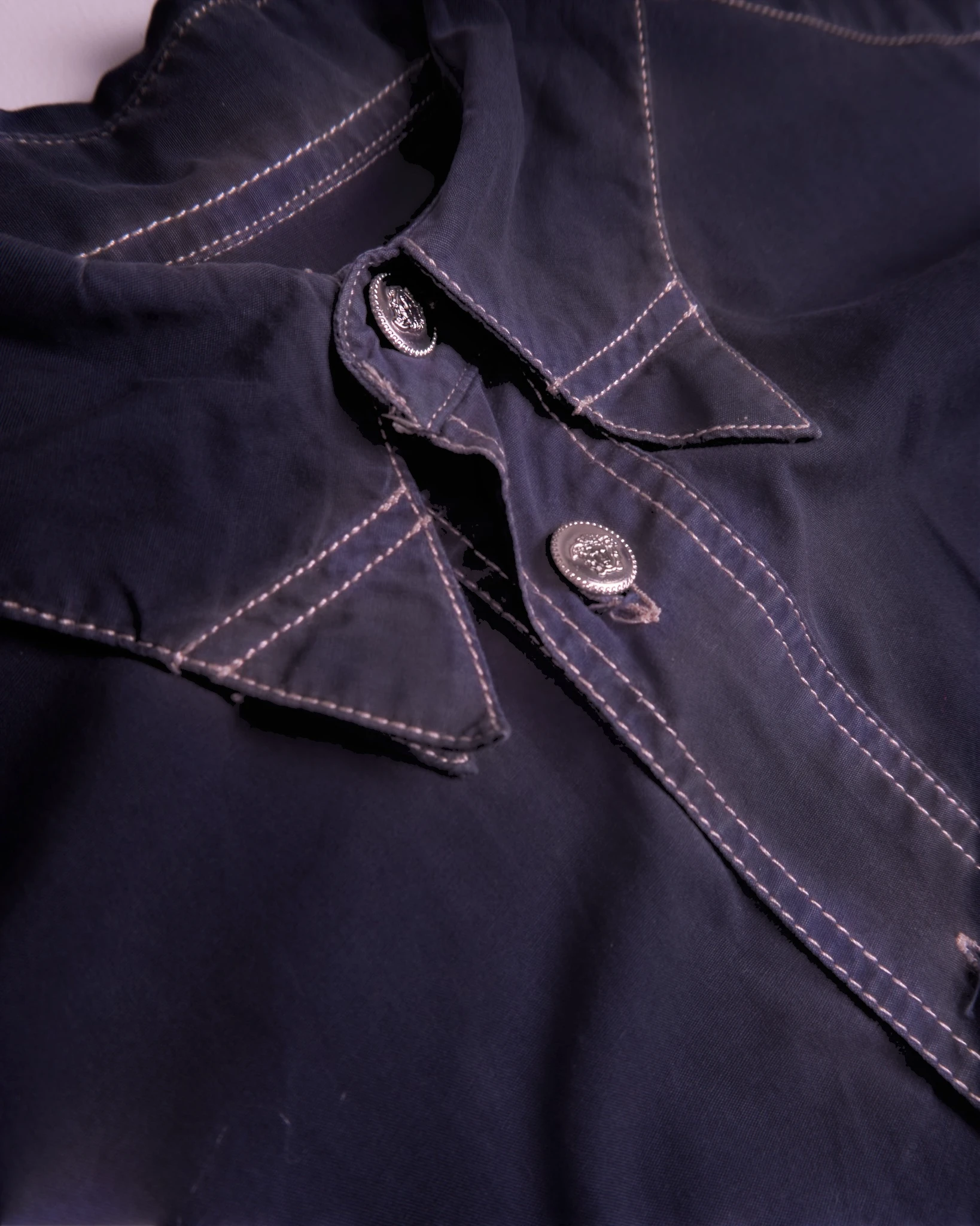 Versace Blue Button-up Shirt - XL