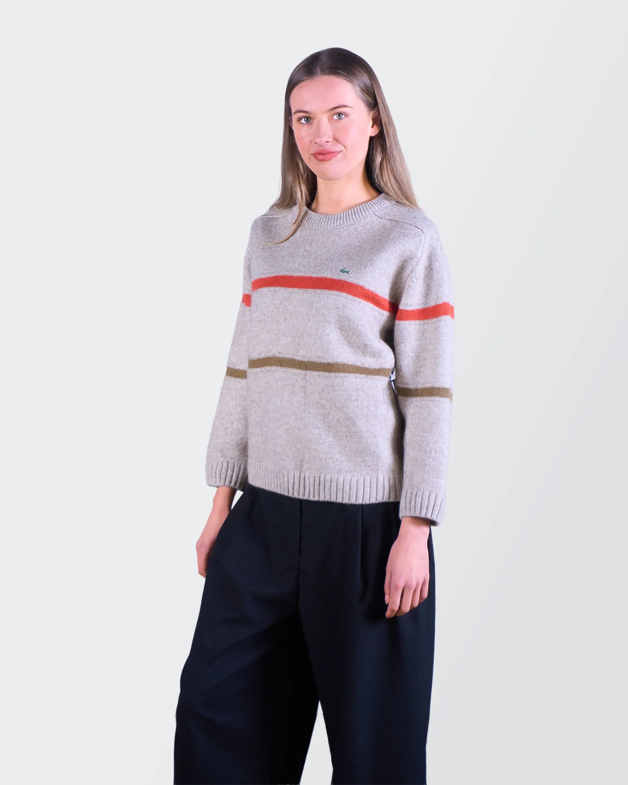 Lacoste Grey Crewneck Jumper - S