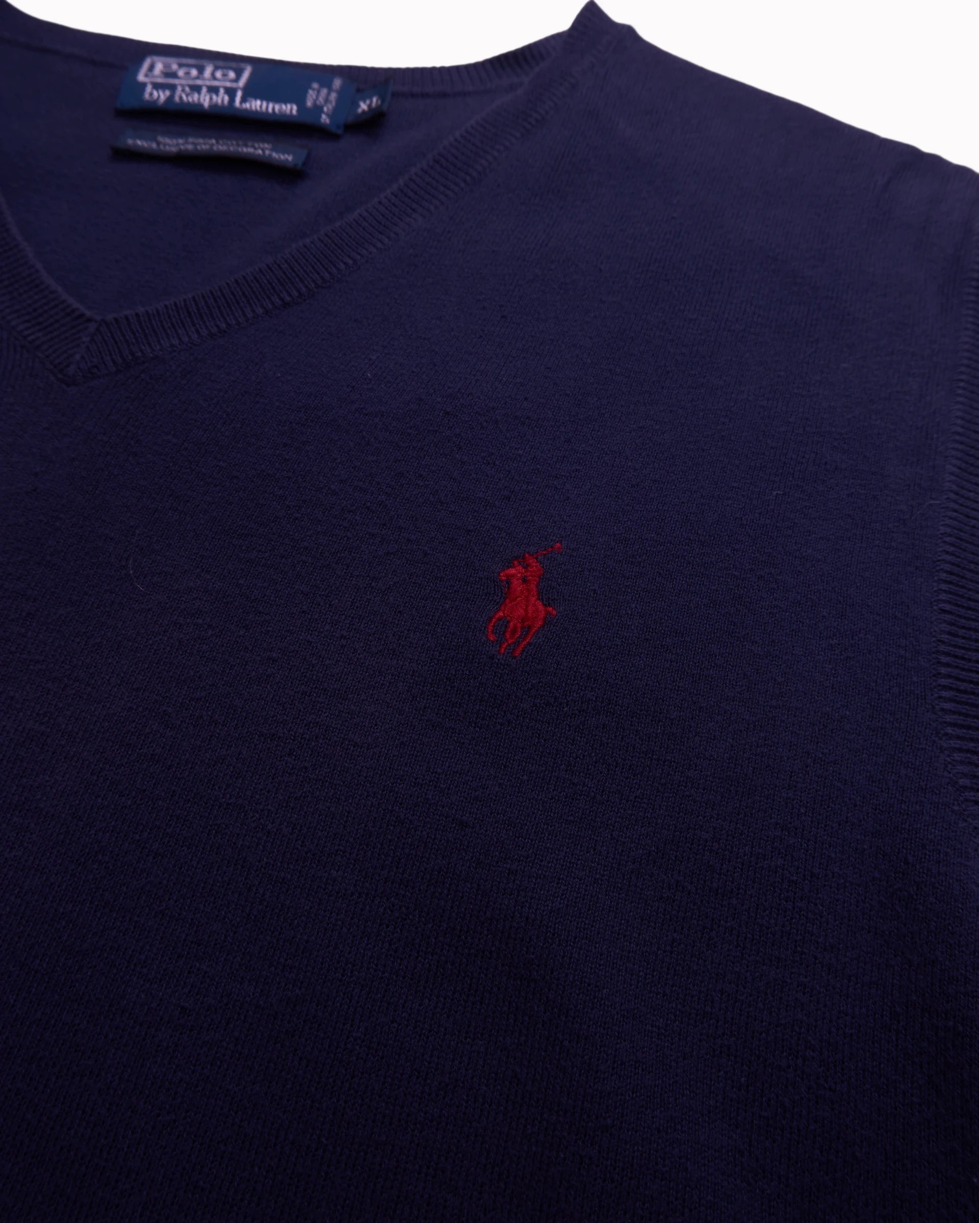 Polo By Ralph Lauren Navy Sleeveless Jumper - XL