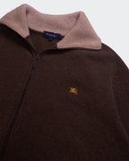 Burberry Brown Full-zip Jumper - L