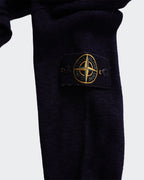 Stone Island marineblauwe katoenen sweater met ronde hals - maat L
