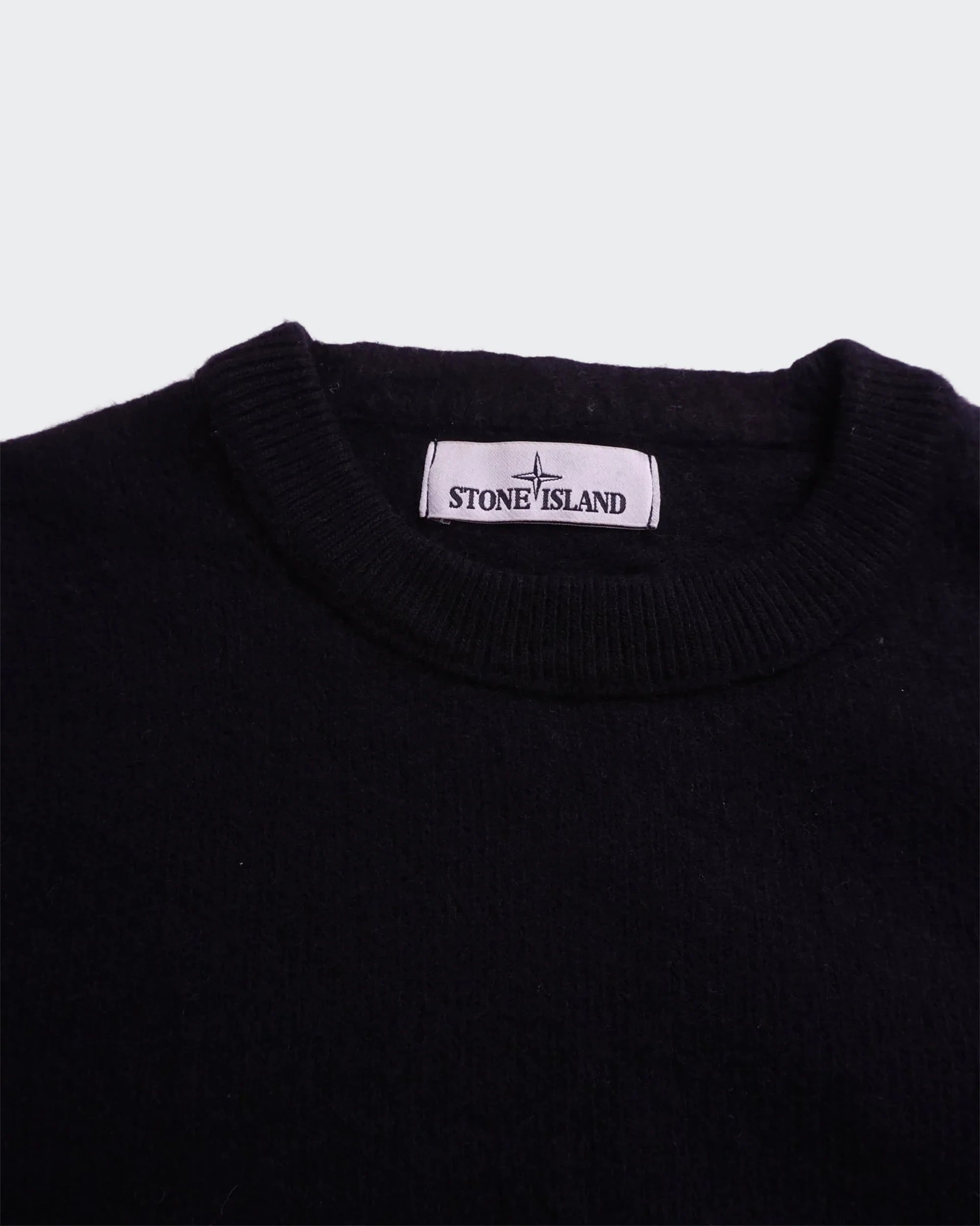 Stone Island zwarte trui met ronde hals - M